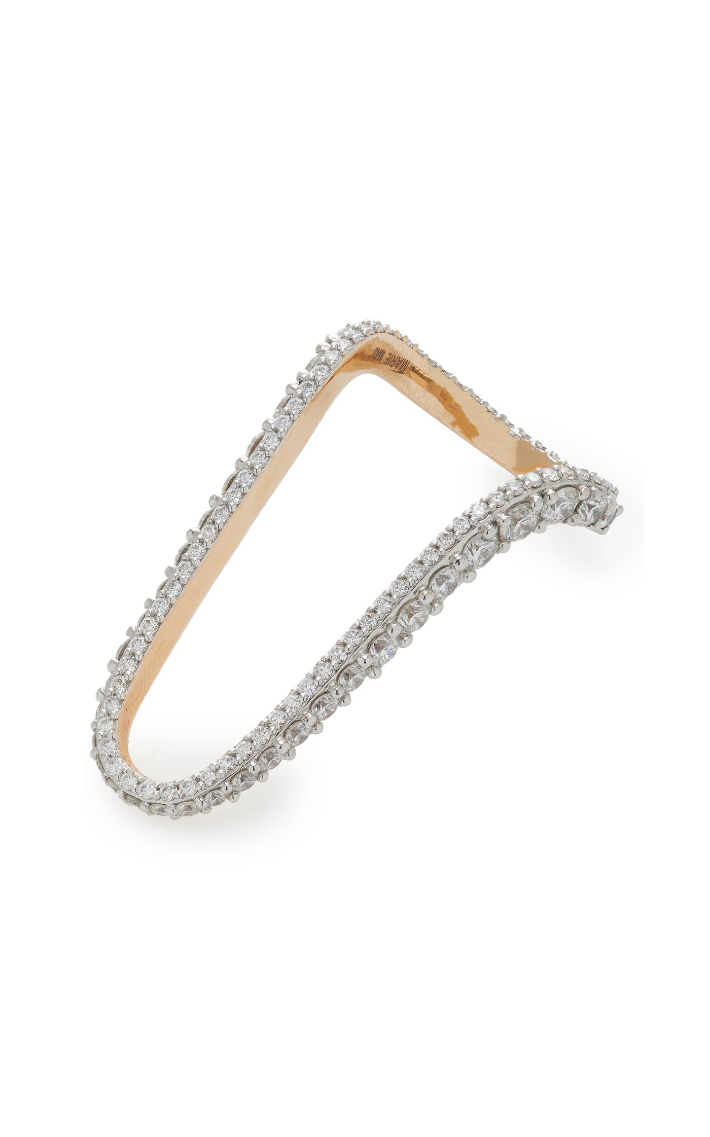 Grand Radiant 18k Rose Gold Diamond Ring