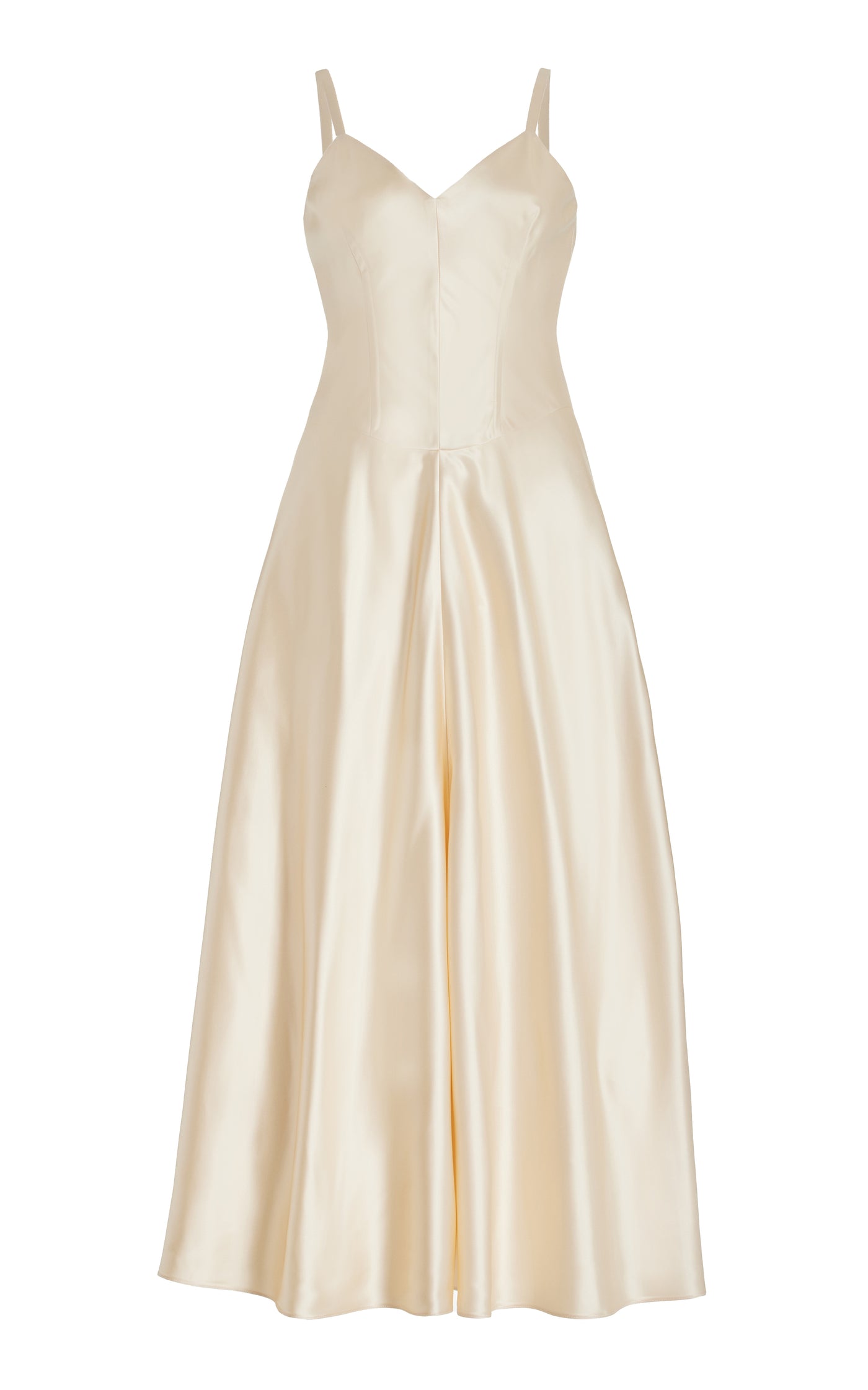 Satin Midi Swing Dress
