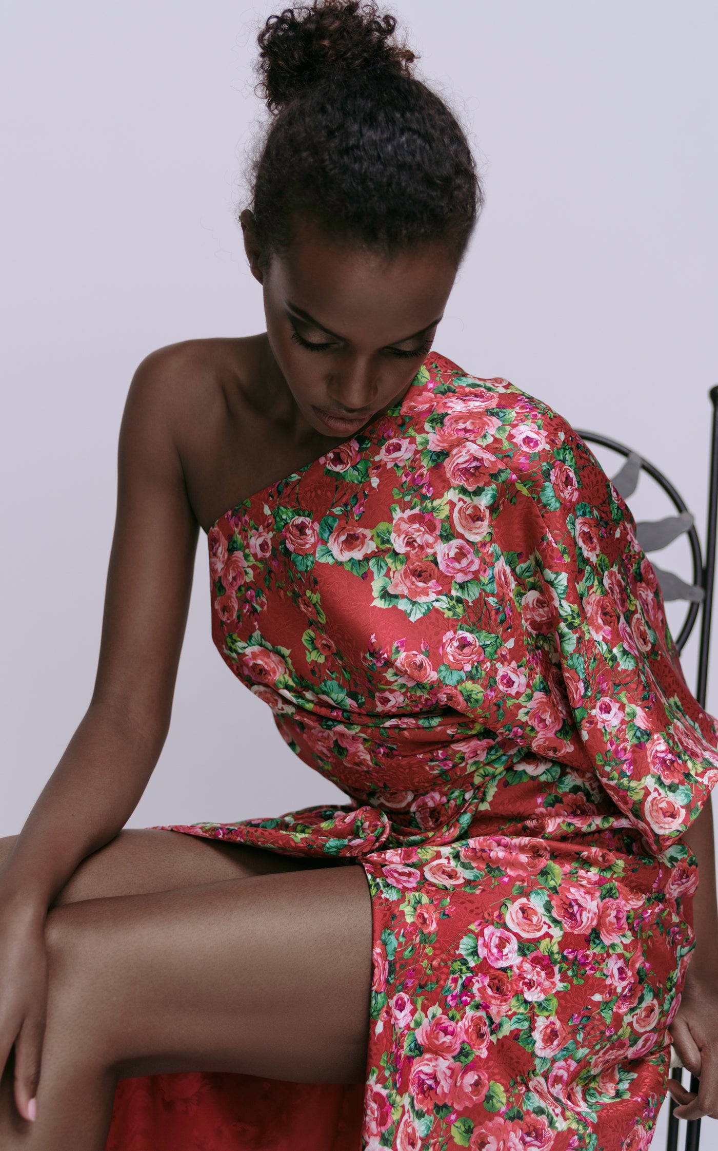 Carla Rose-Detailed Draped Midi Dress