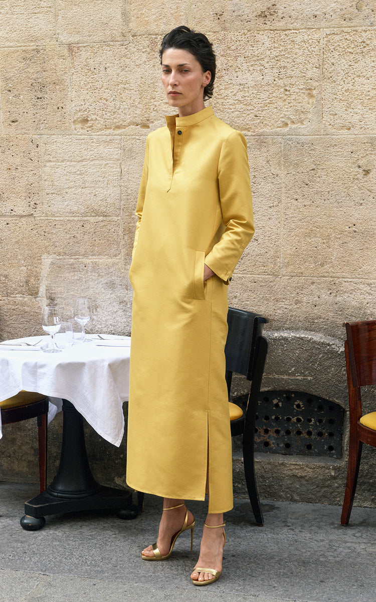 Cotton-Silk Tunic Dress