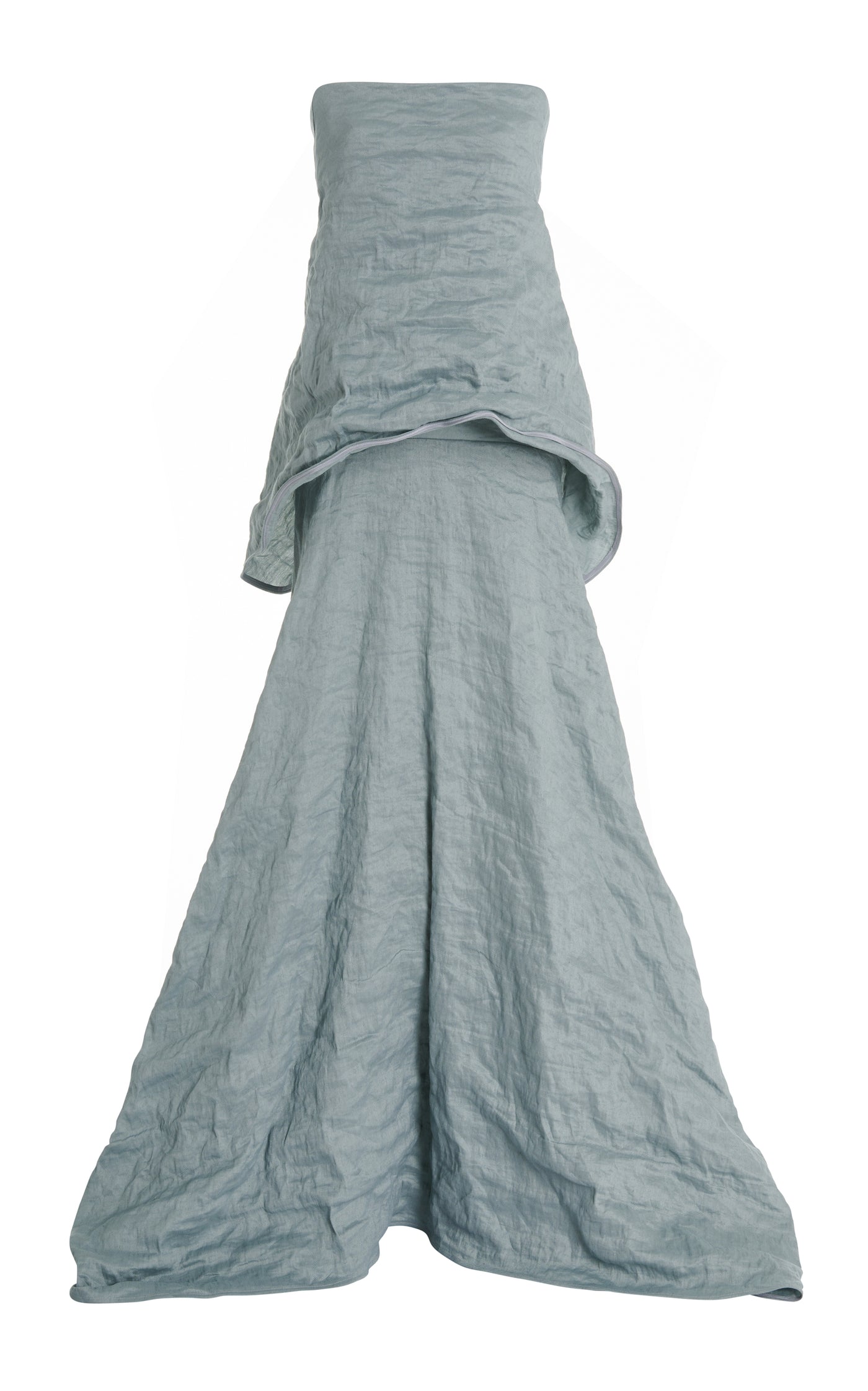 Atmosphere Crinkled Metallic-Twill Gown