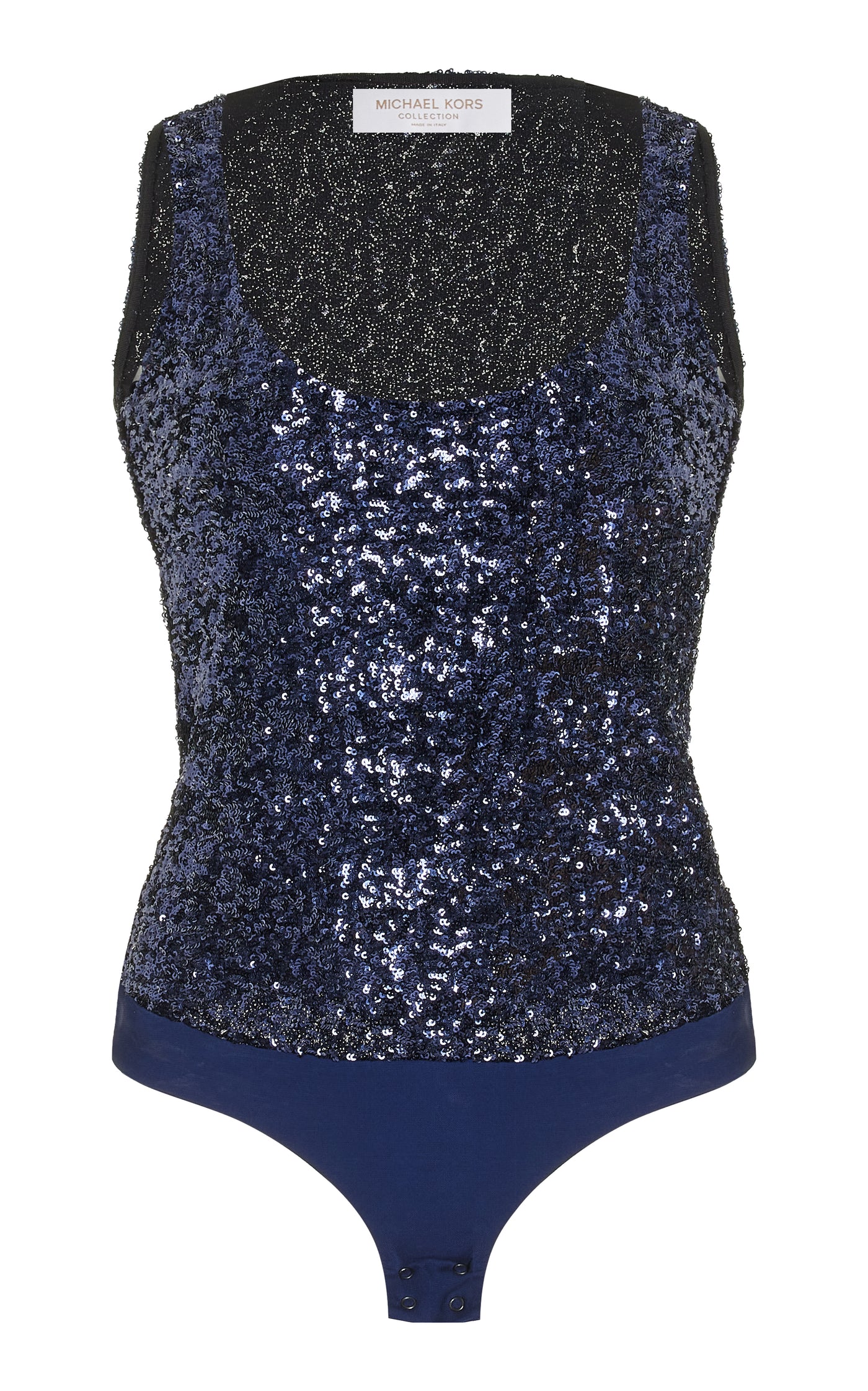 Sequined Scoop Neck Bodysuit