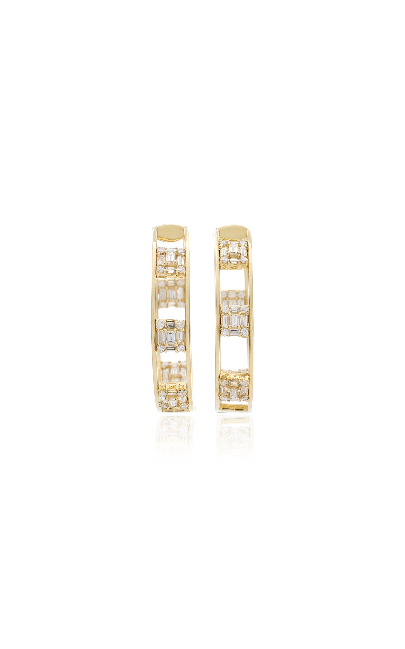 Clarity 18K Yellow Gold Diamond Hoop Earrings