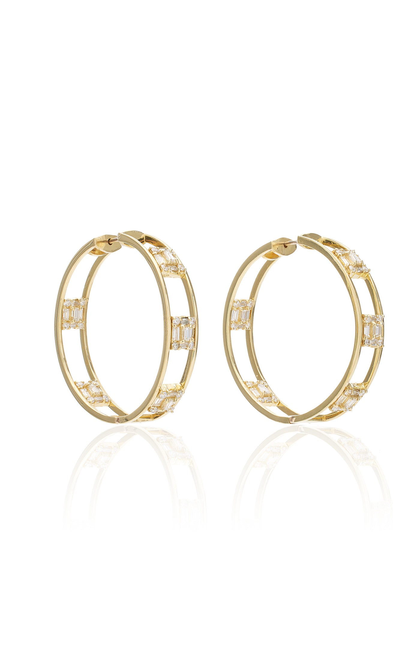 Clarity 18K Yellow Gold Diamond Hoop Earrings