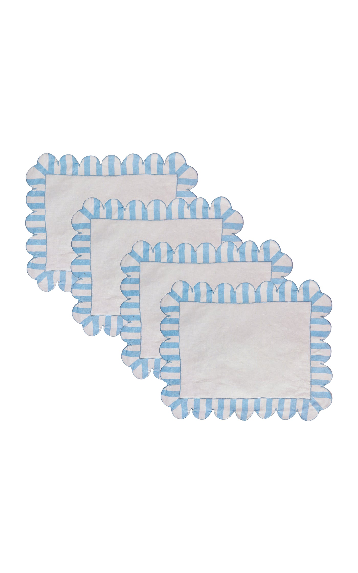 Jardin Set-of-Four Embroidered Linen Placemats