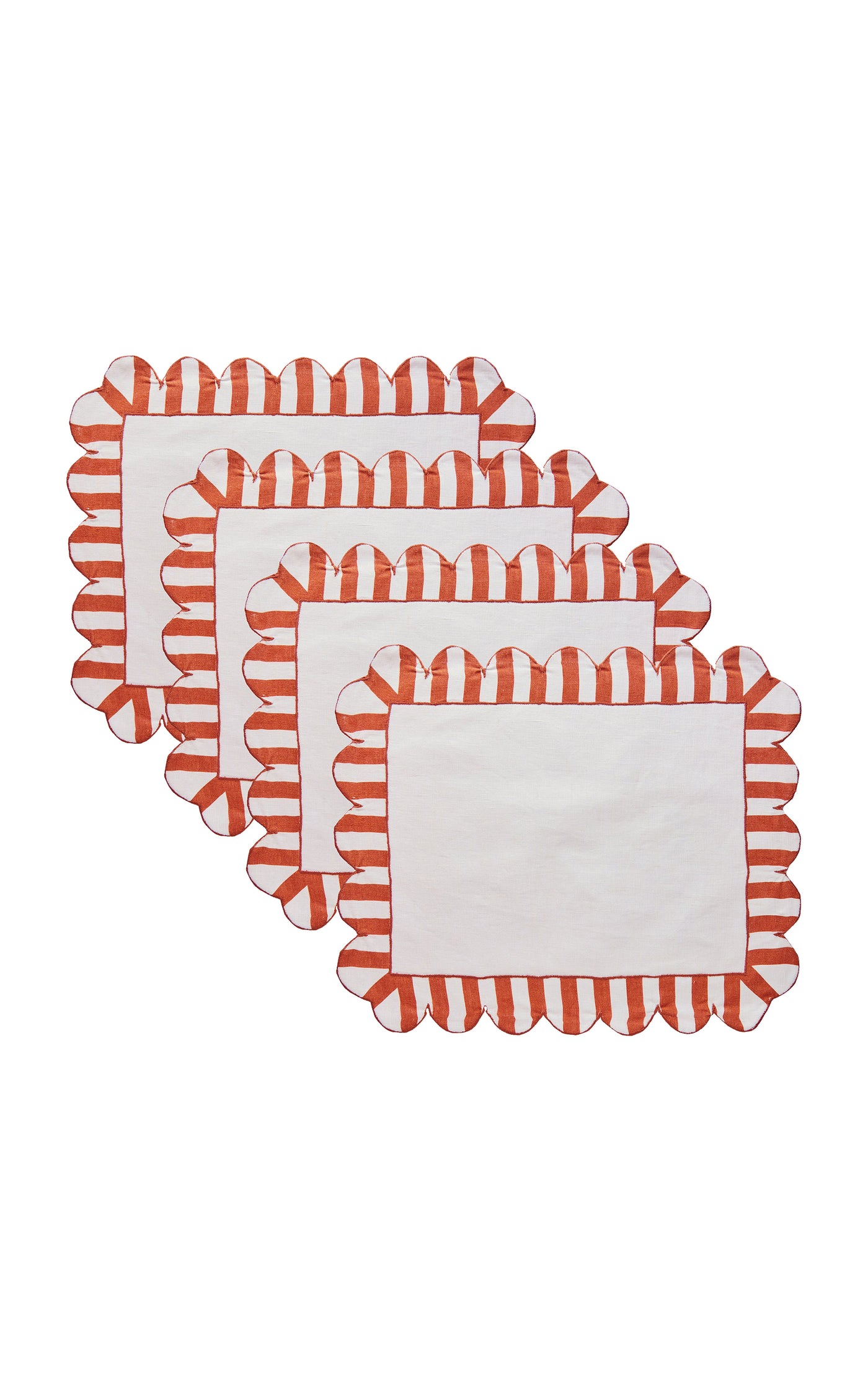 Jardin Set-of-Four Embroidered Linen Placemats