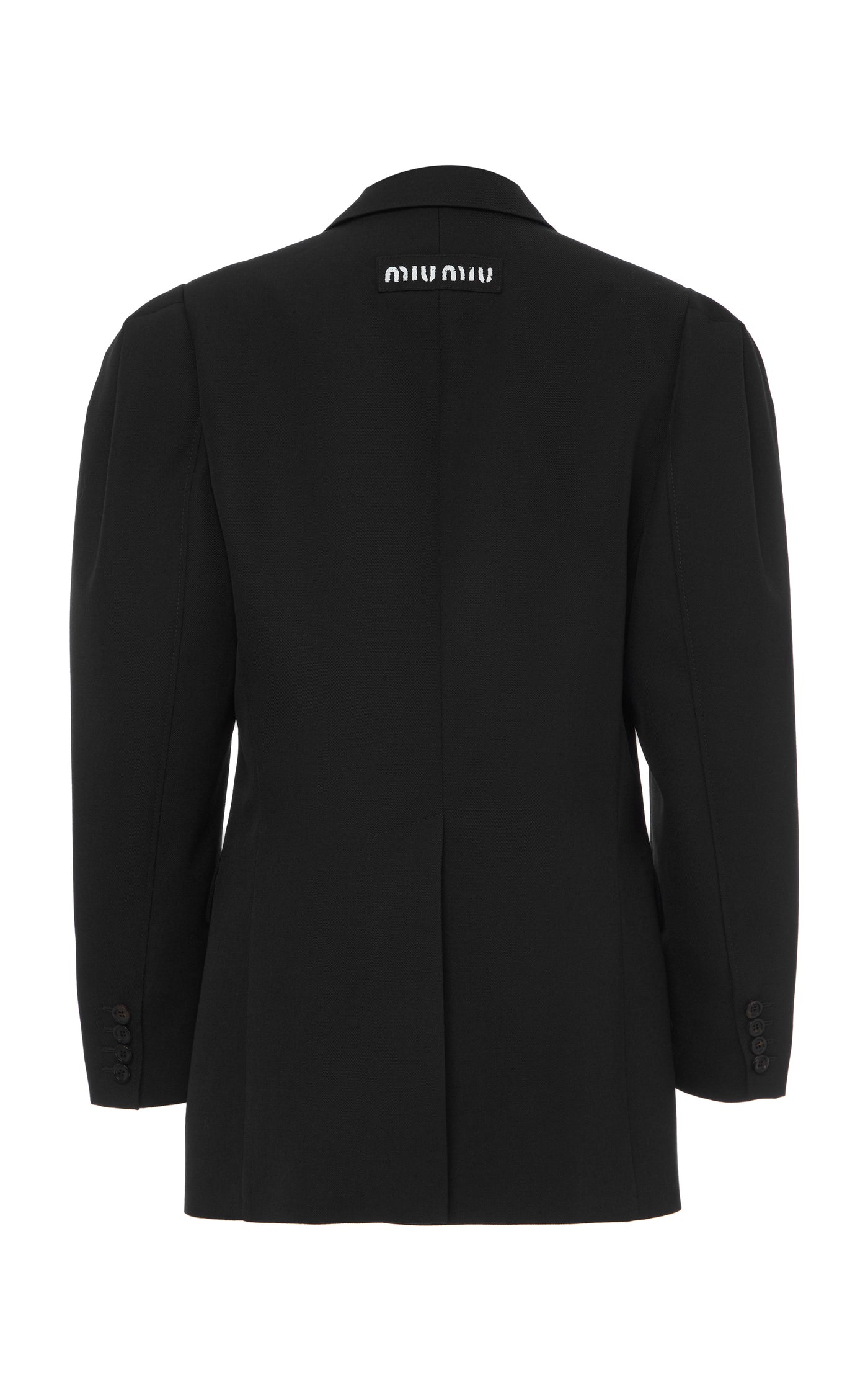 Puff-Sleeve Wool Blazer