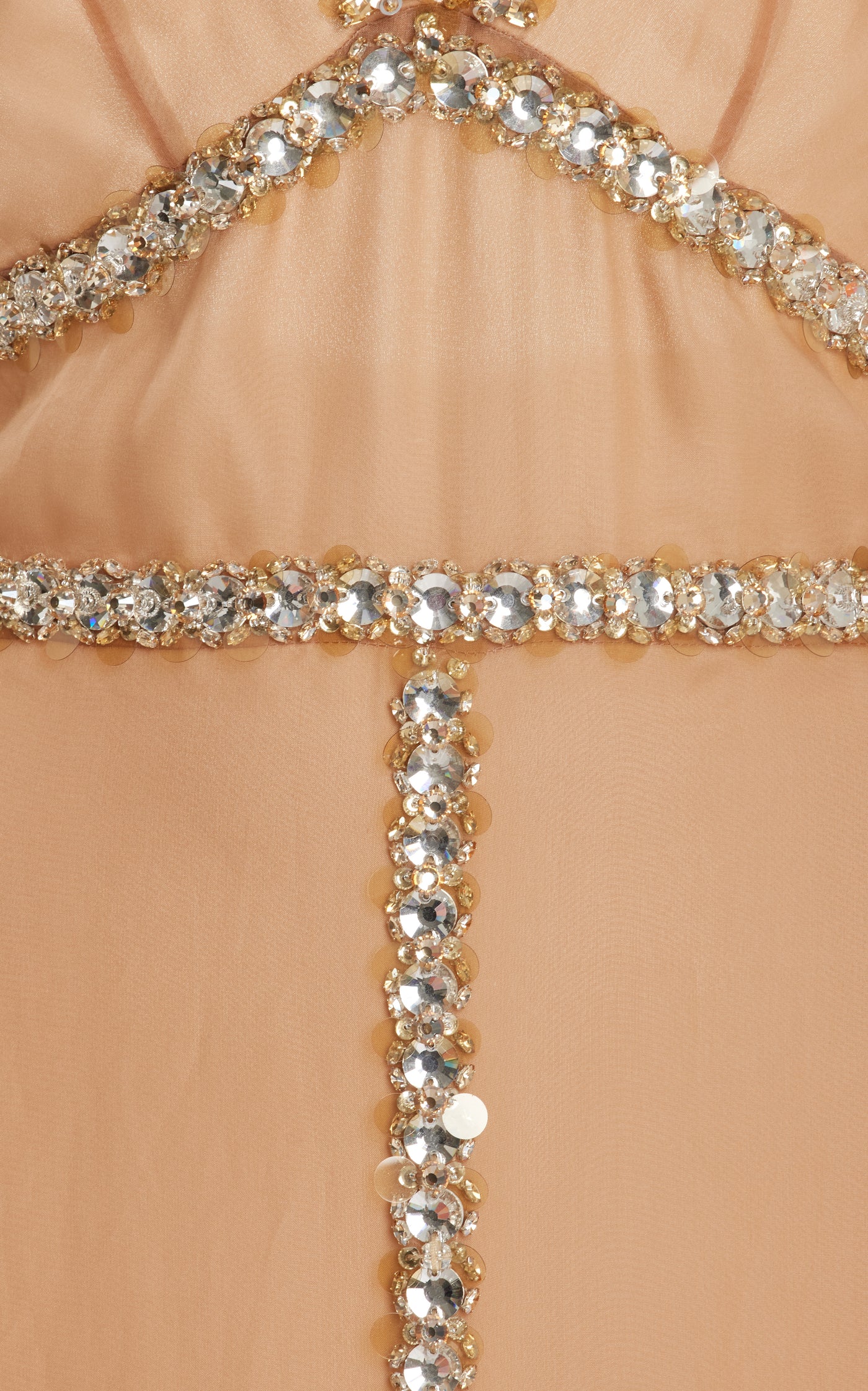 Crystal-Embellished Silk Chiffon Mini Dress