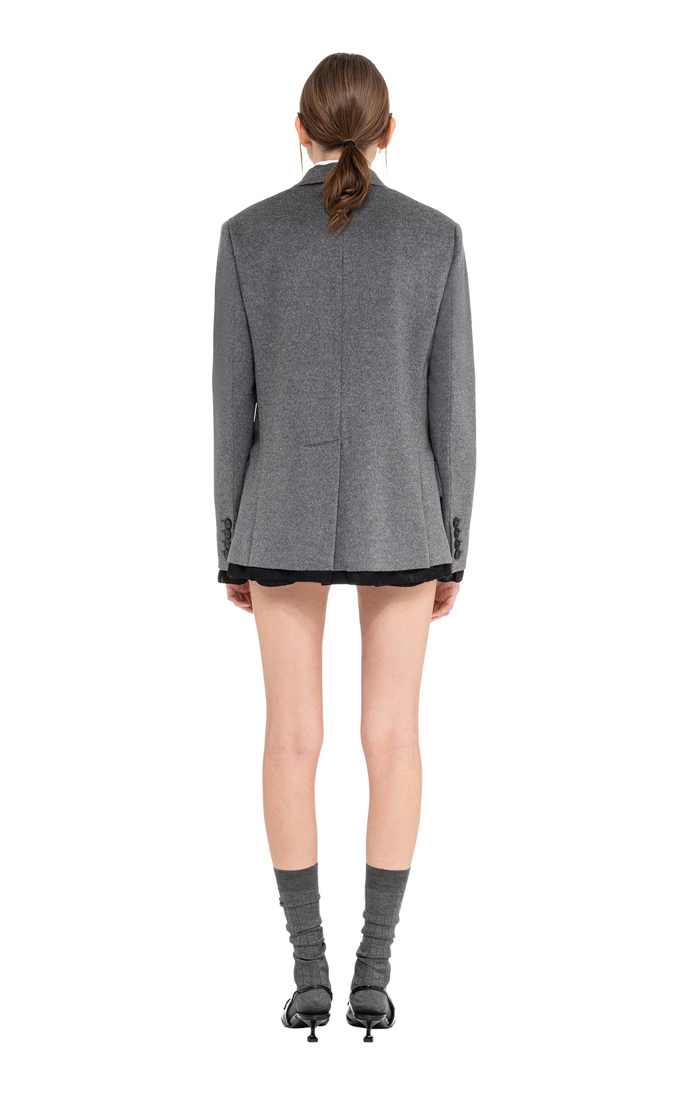 Oversized Wool-Cashmere Double-Breasted Blazer