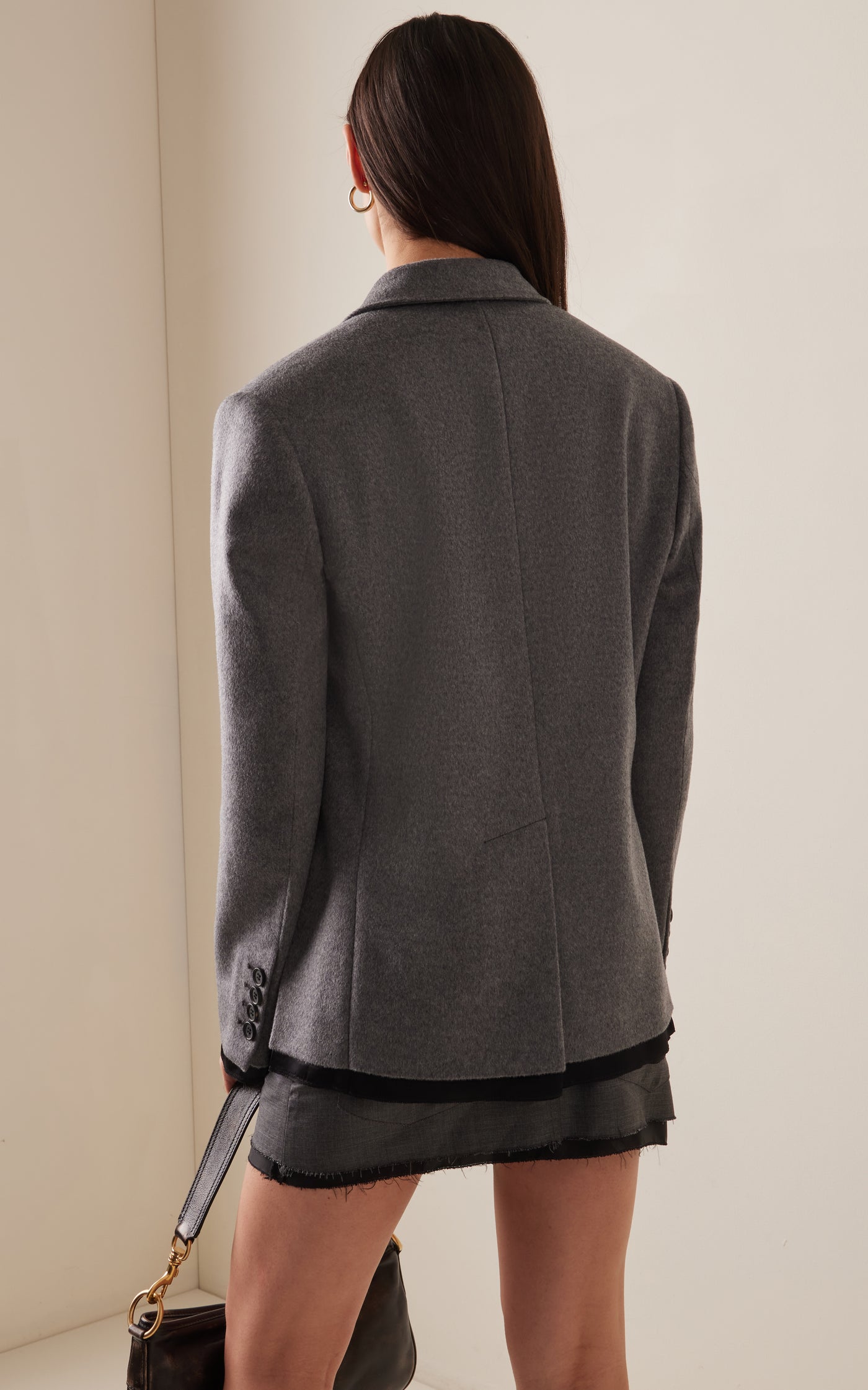 Oversized Wool-Cashmere Double-Breasted Blazer