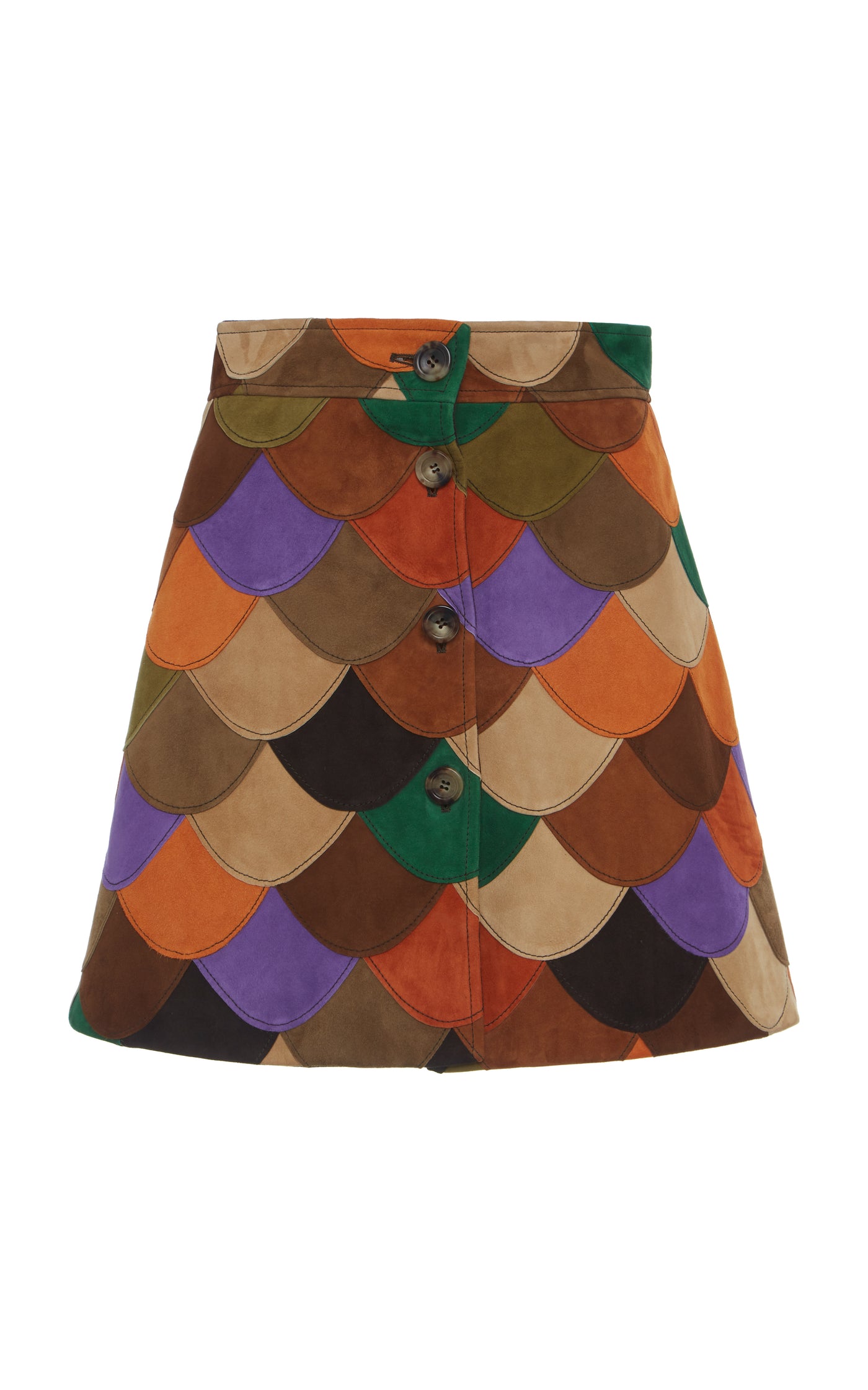 Scalloped Patchwork Skirt