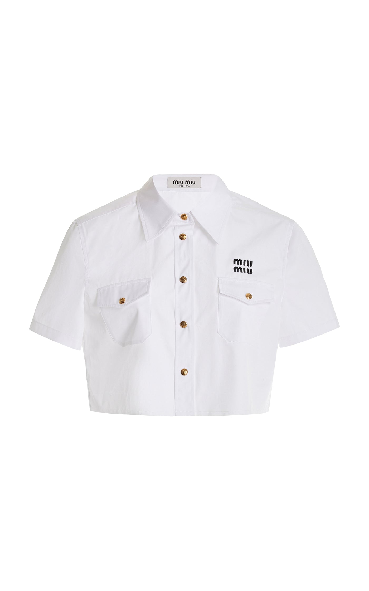 Cropped Cotton-Poplin Shirt
