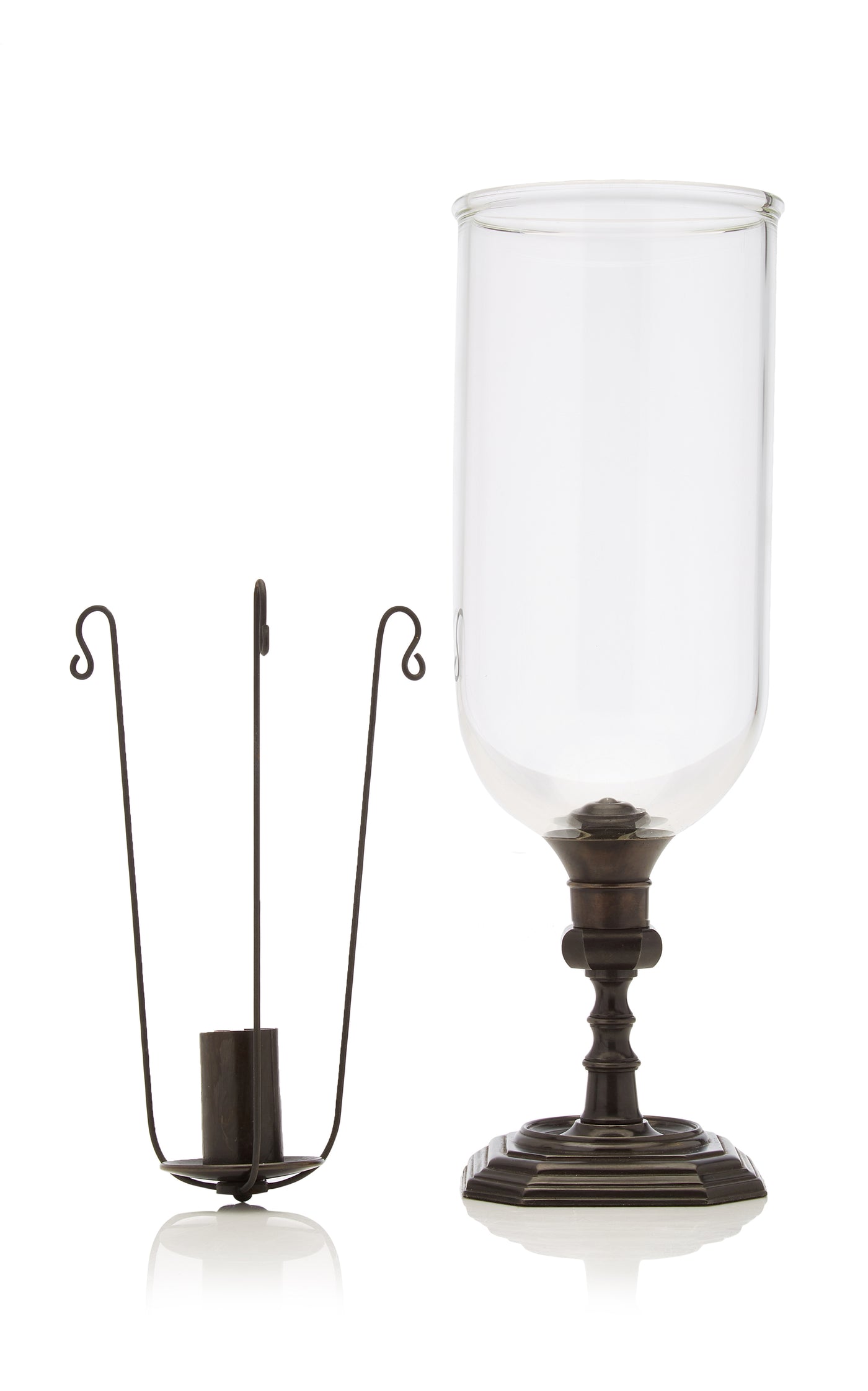 Glass Photophore with Candle Holder