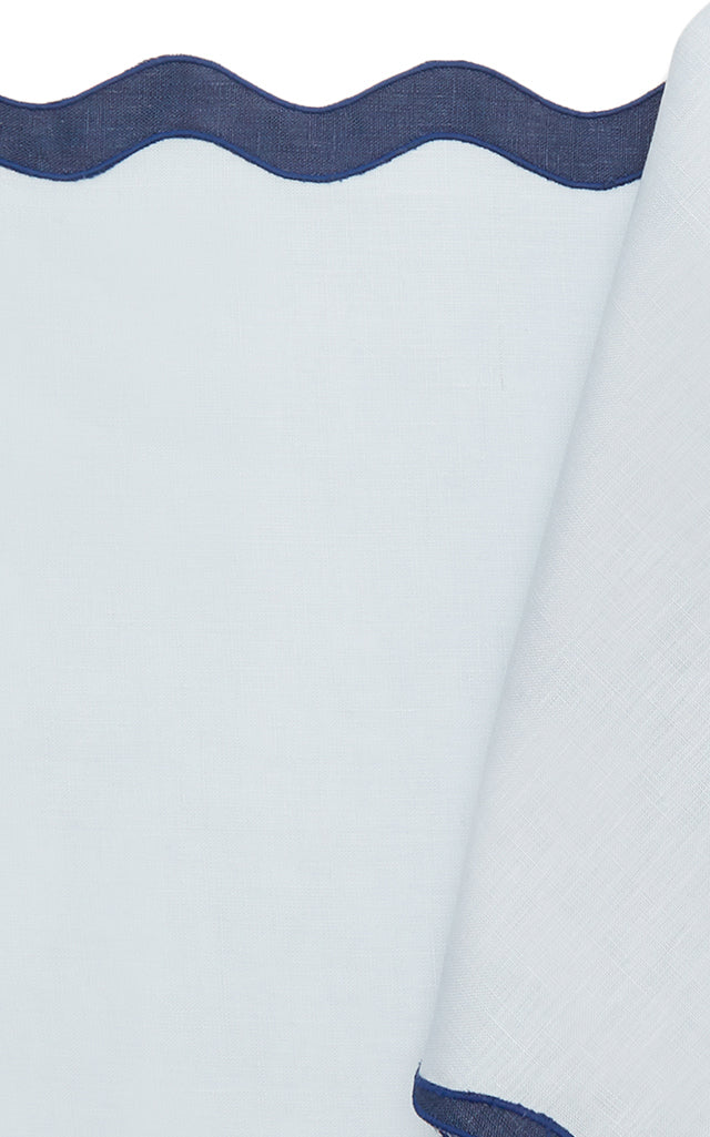 Scalloped Linen Placemat and Napkin Set