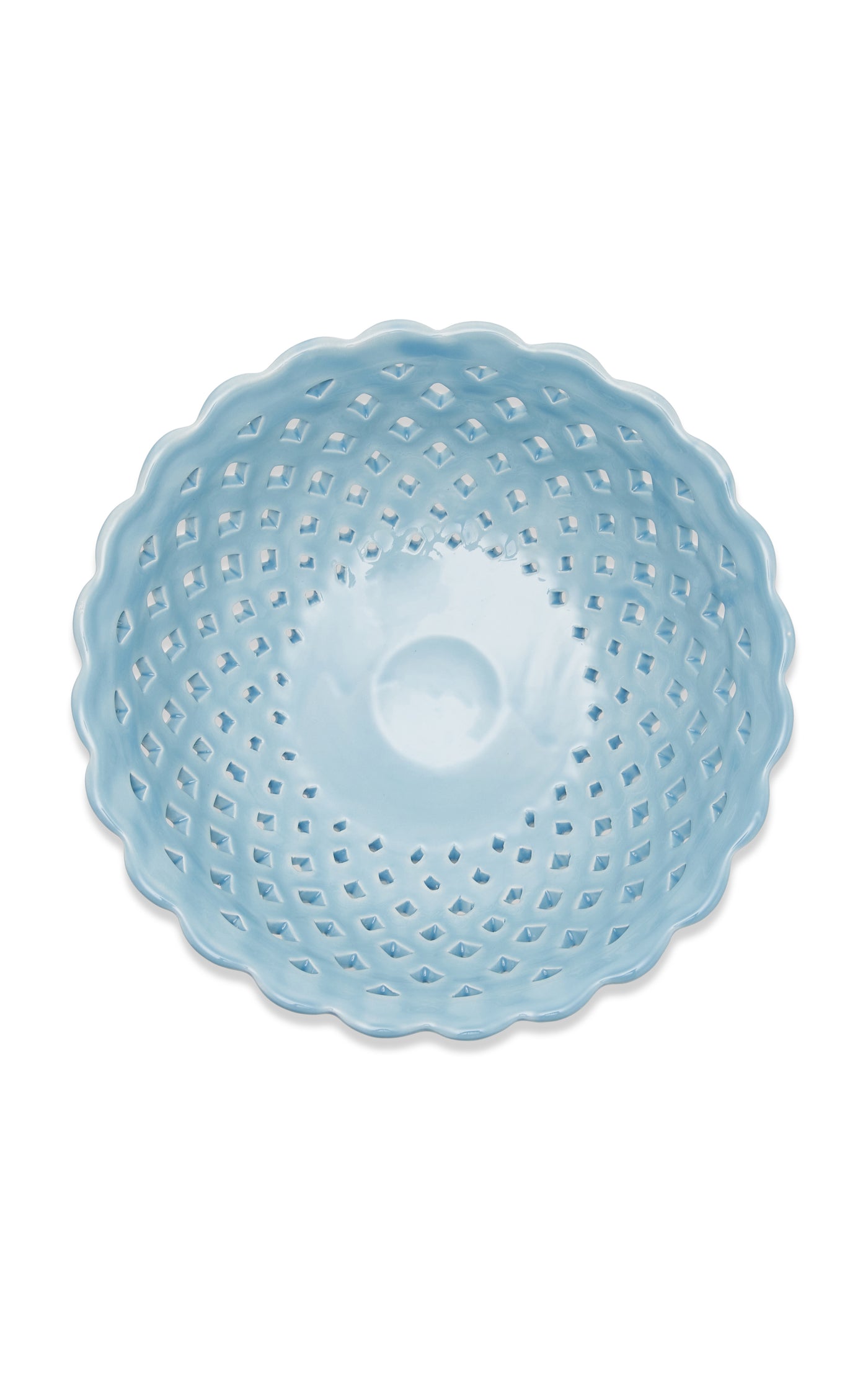 Openwork Creamware Compote Bowl