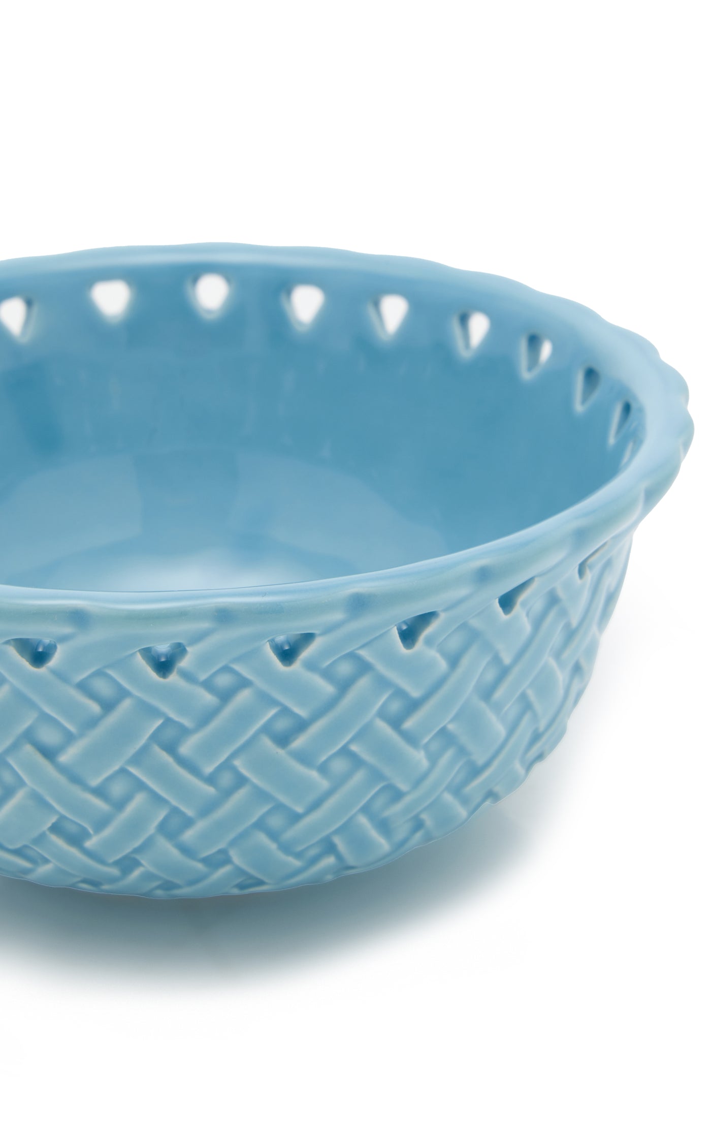 Openwork Creamware Consommé Bowl