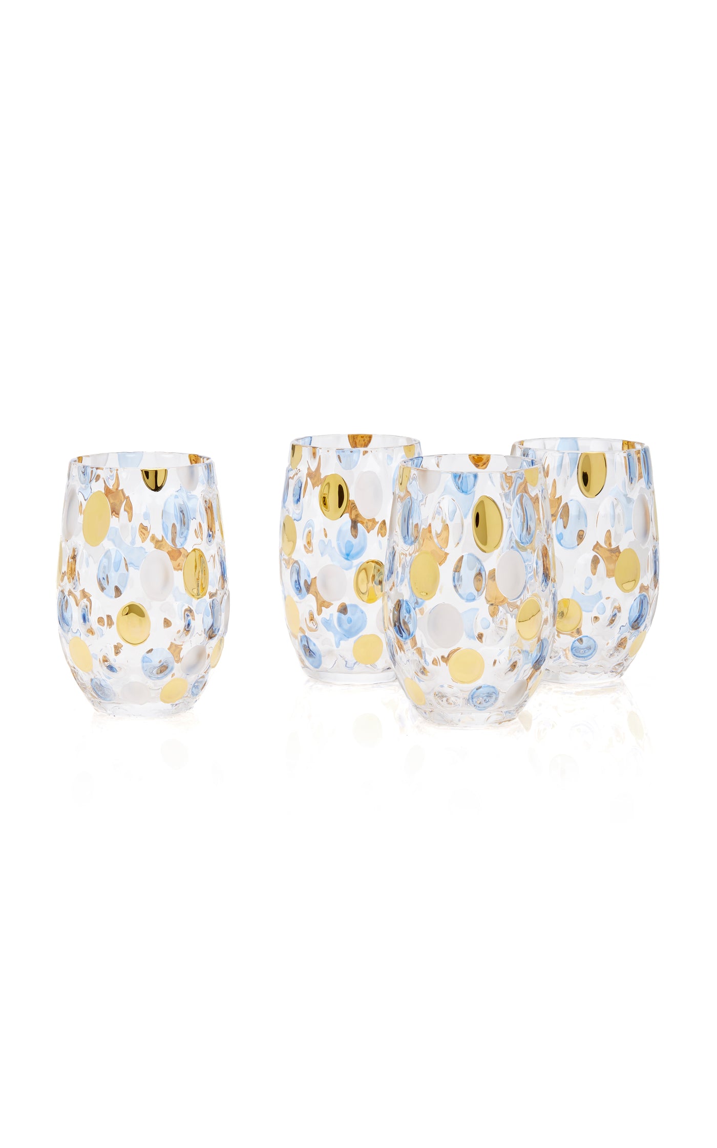 Set-of-4 Oval Dotted Glasses