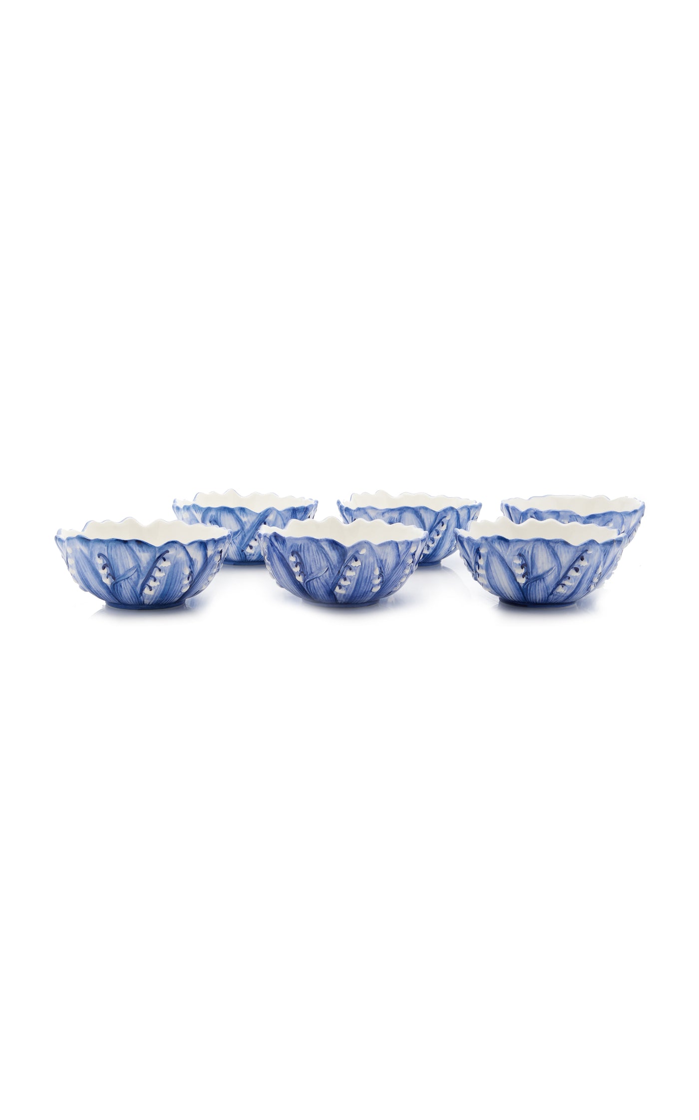 Set-of-Six Lily Of The Valley Ceramic Cereal Bowls