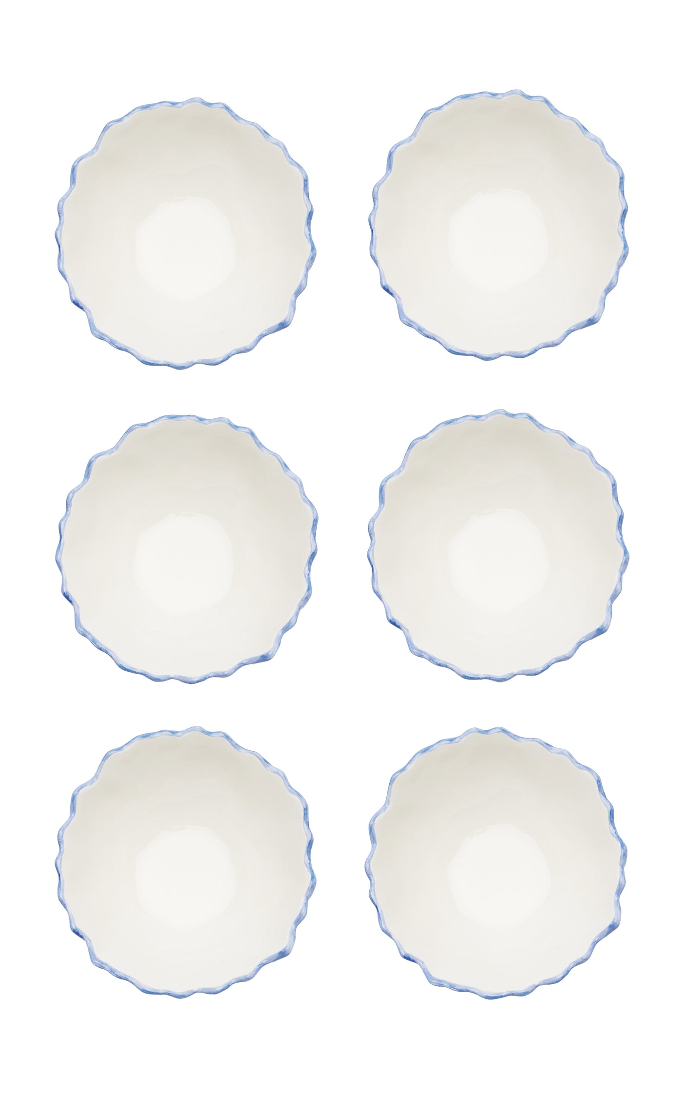 Set-of-Six Lily Of The Valley Ceramic Cereal Bowls