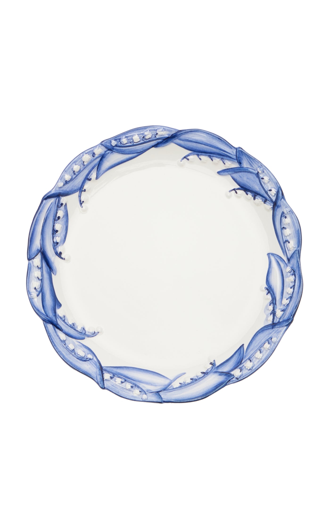 Set-of-Six Lily Of The Valley Ceramic Dinner Plates