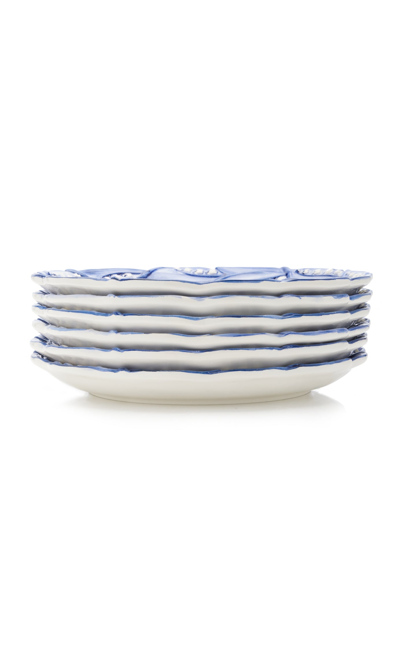 Set-of-Six Lily Of The Valley Ceramic Dinner Plates
