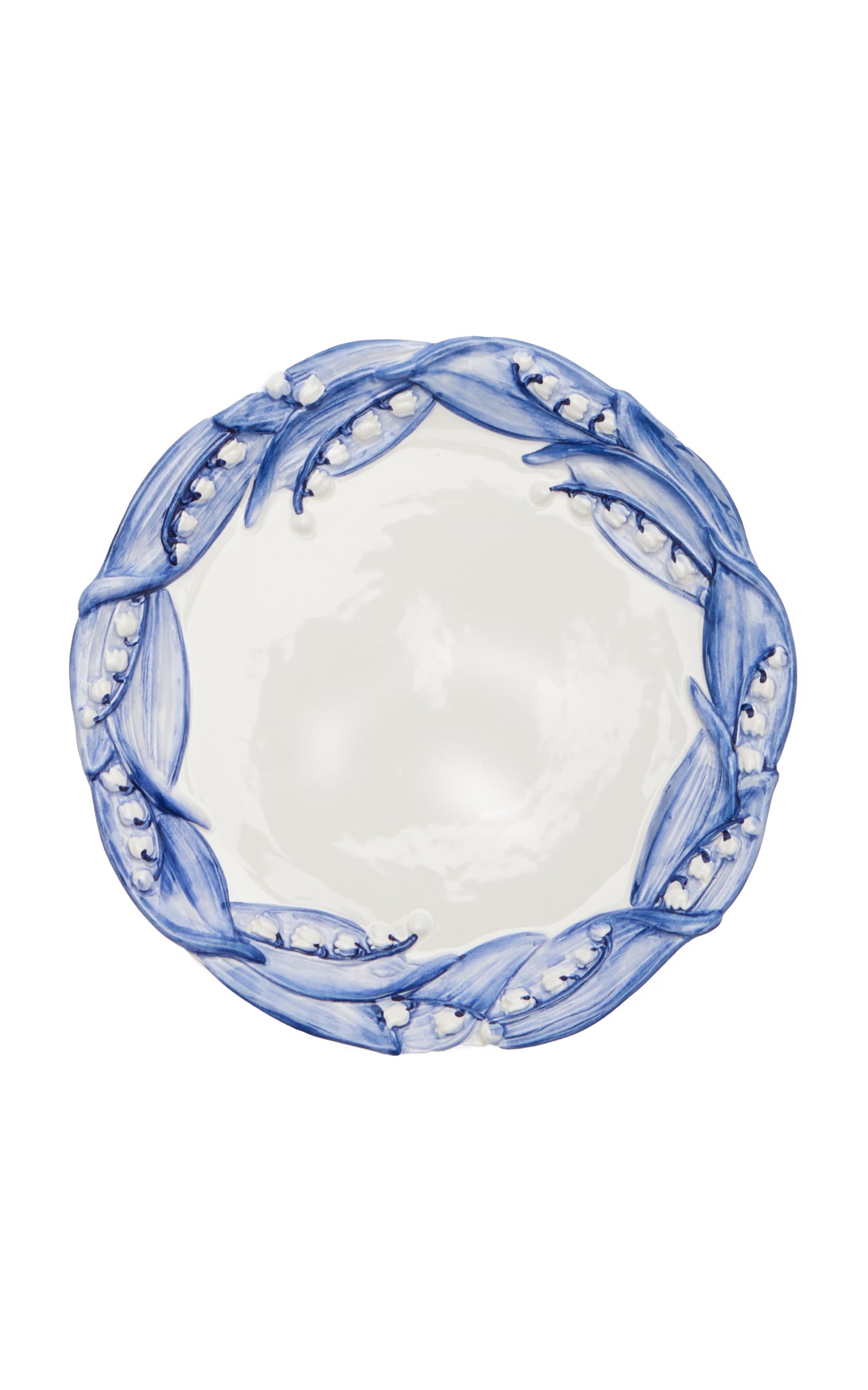 Set-of-Six Lily Of The Valley Ceramic Salad Plates