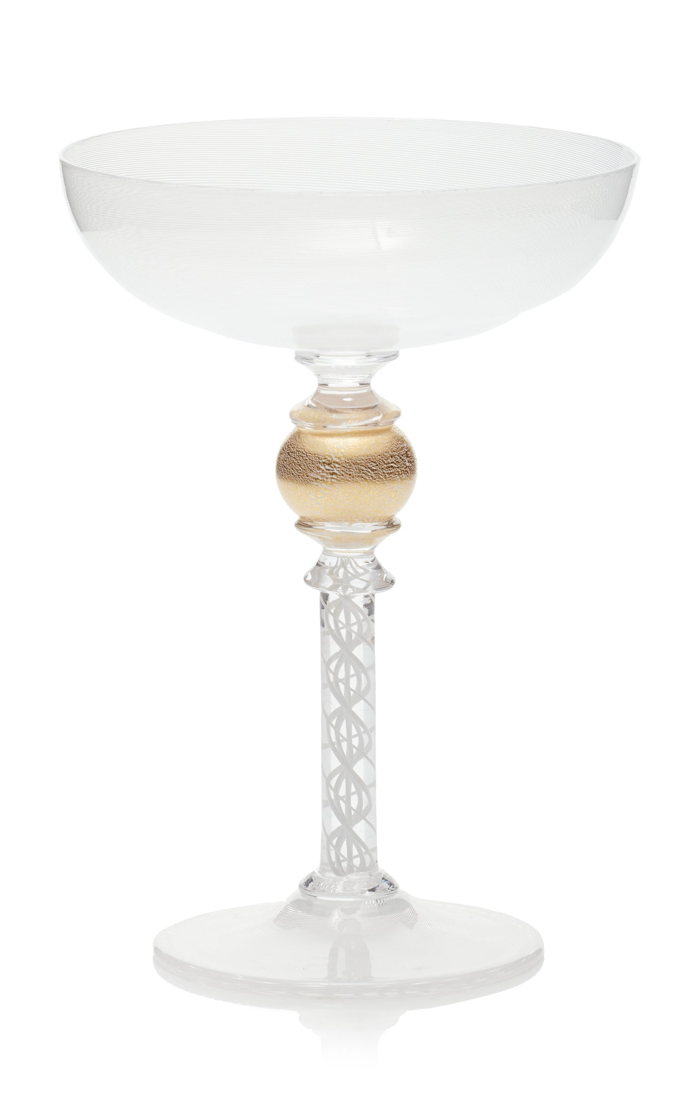 Gold Stemmed Champagne Glass