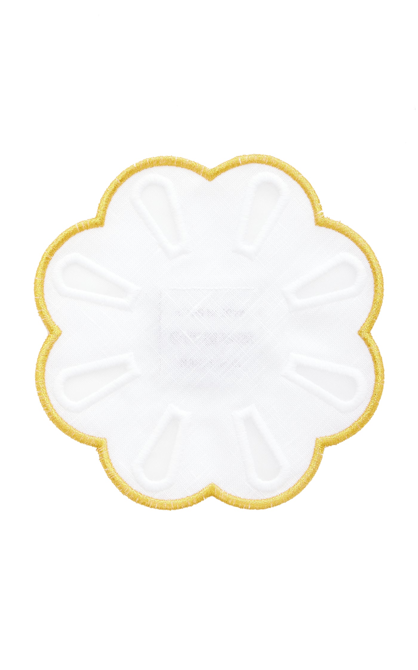 Set-of-Four Organza-Appliquéd Linen Coasters