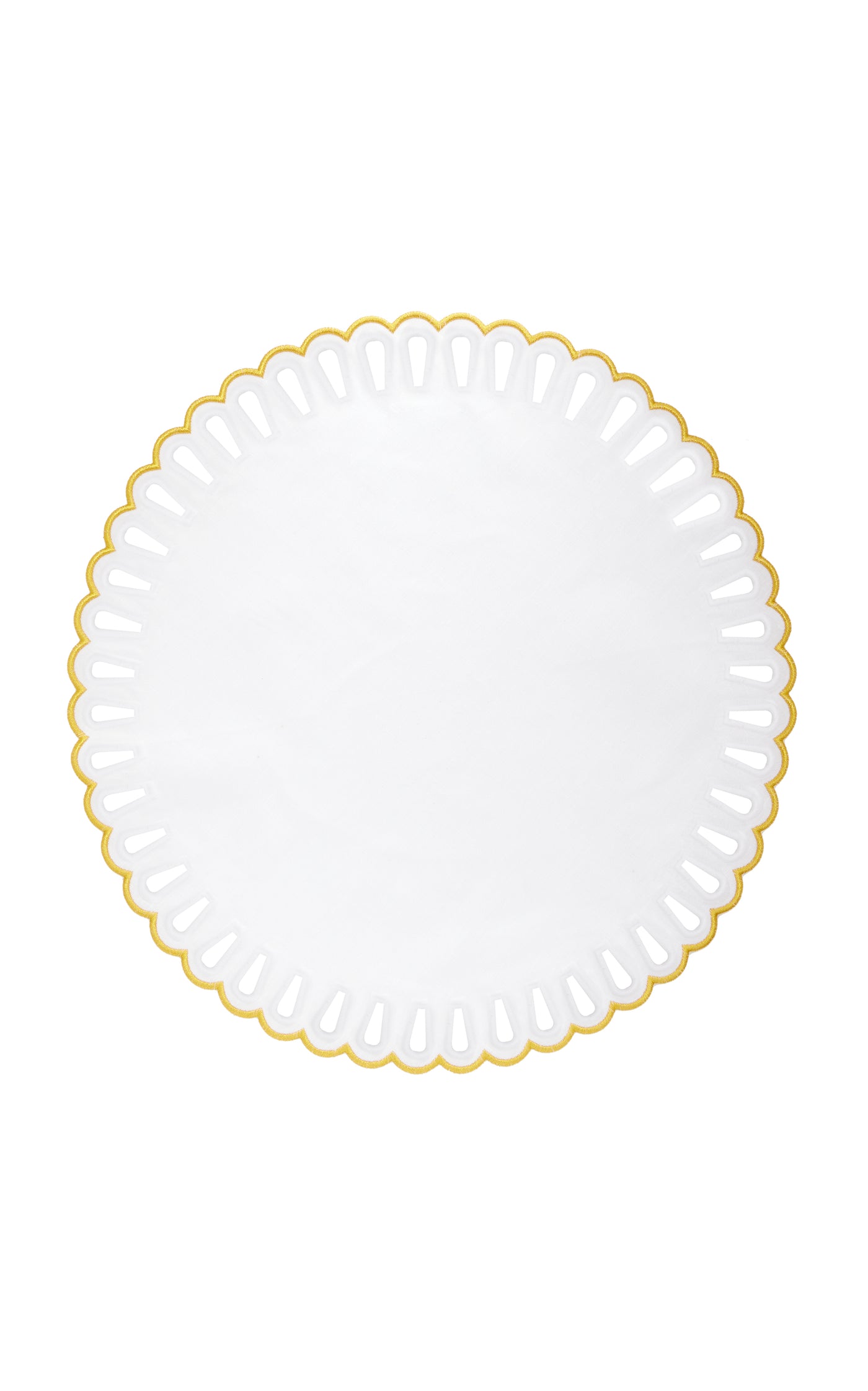 Set-of-Four Organza-Appliquéd Linen Placemats