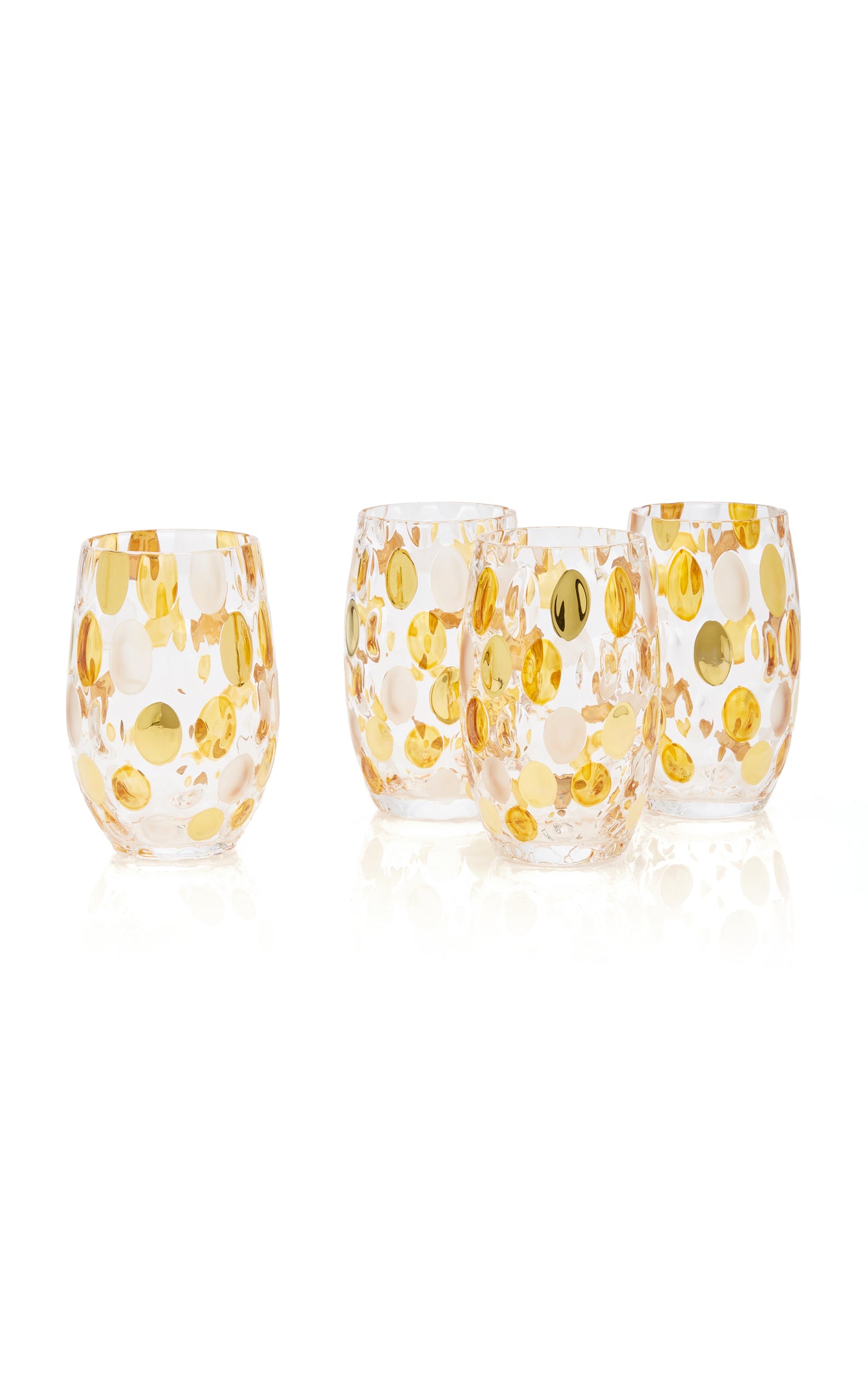 Set-of-4 Oval Dotted Glasses