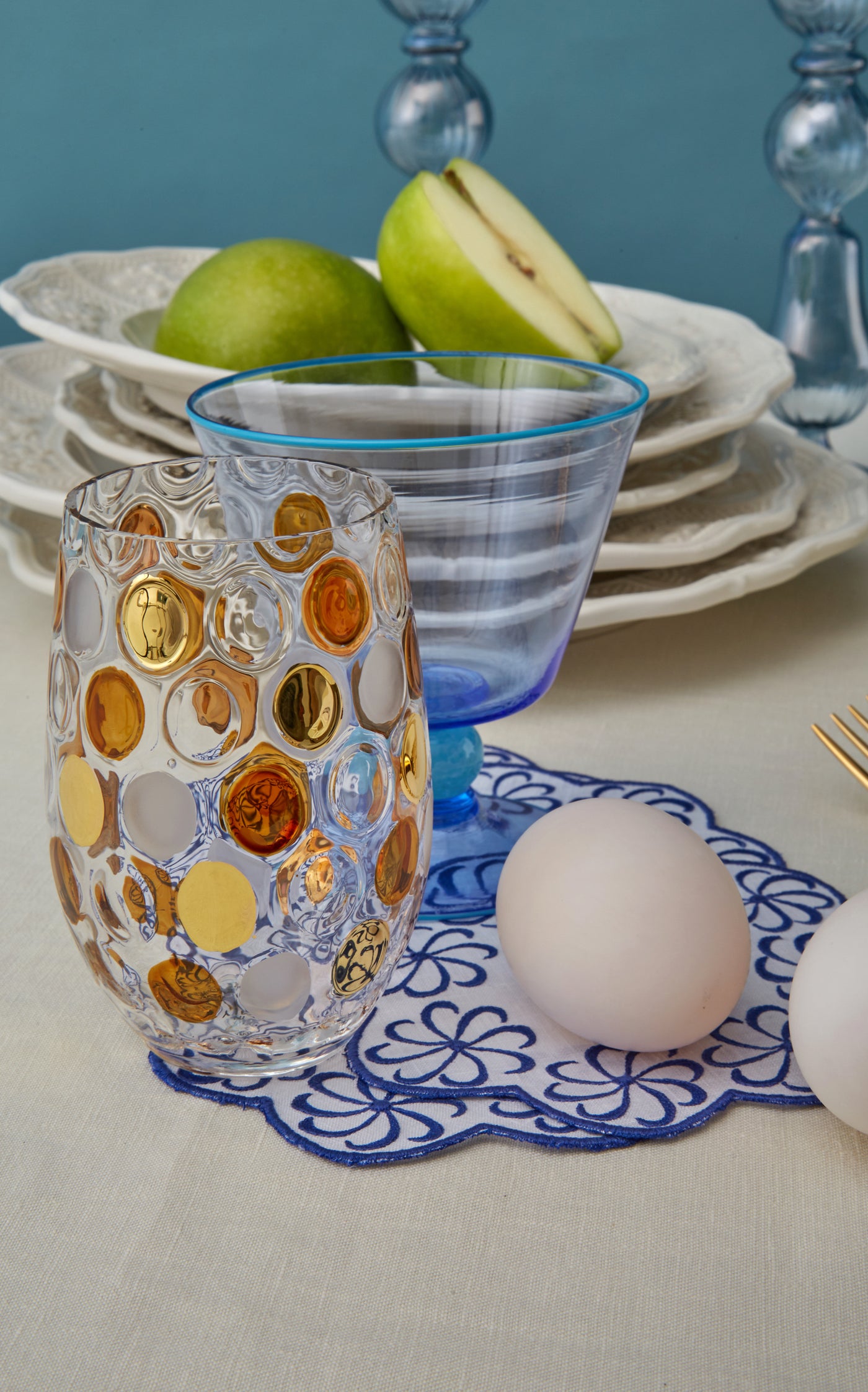 Set-of-4 Oval Dotted Glasses
