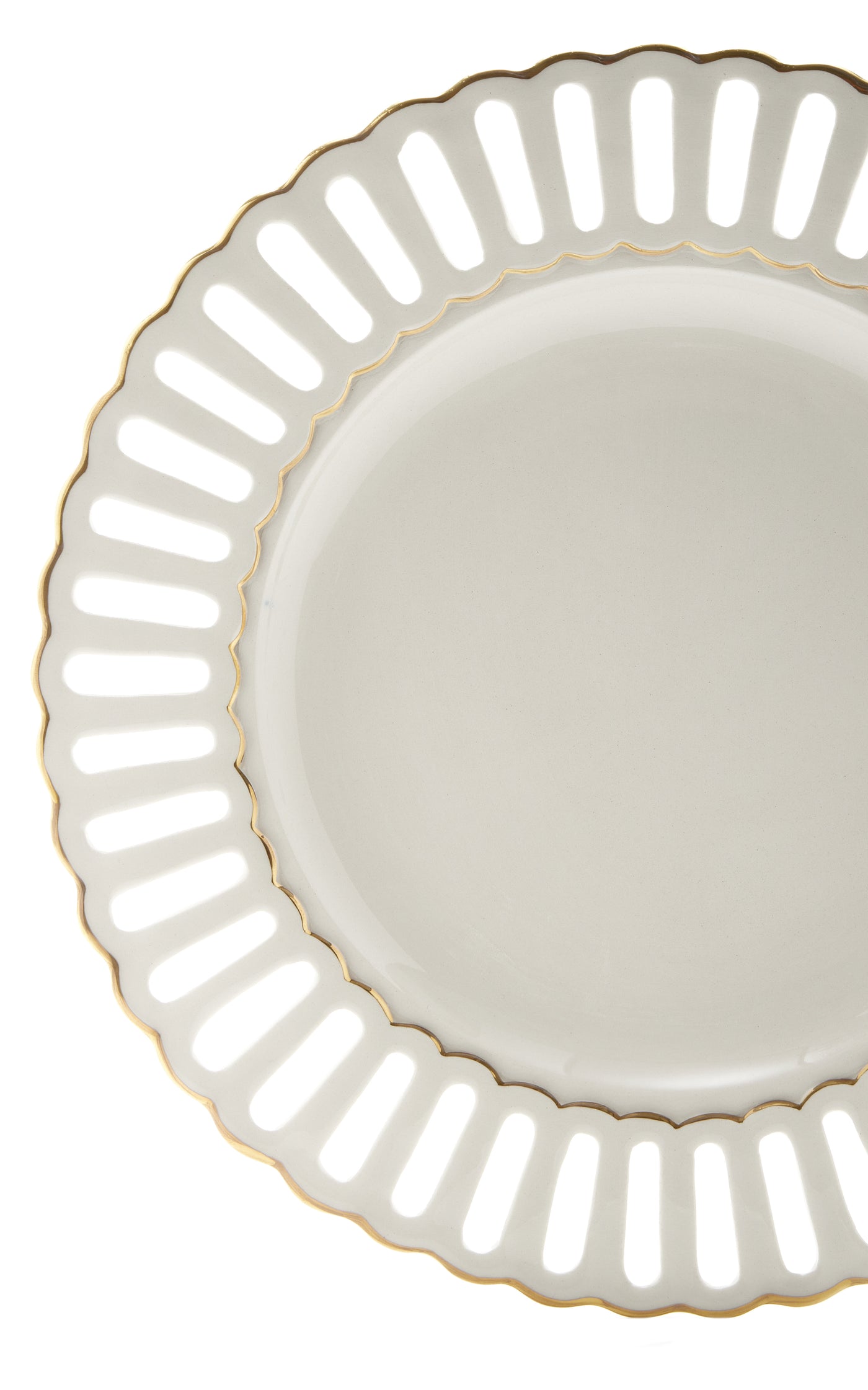 Balconata Creamware Dinner Plate