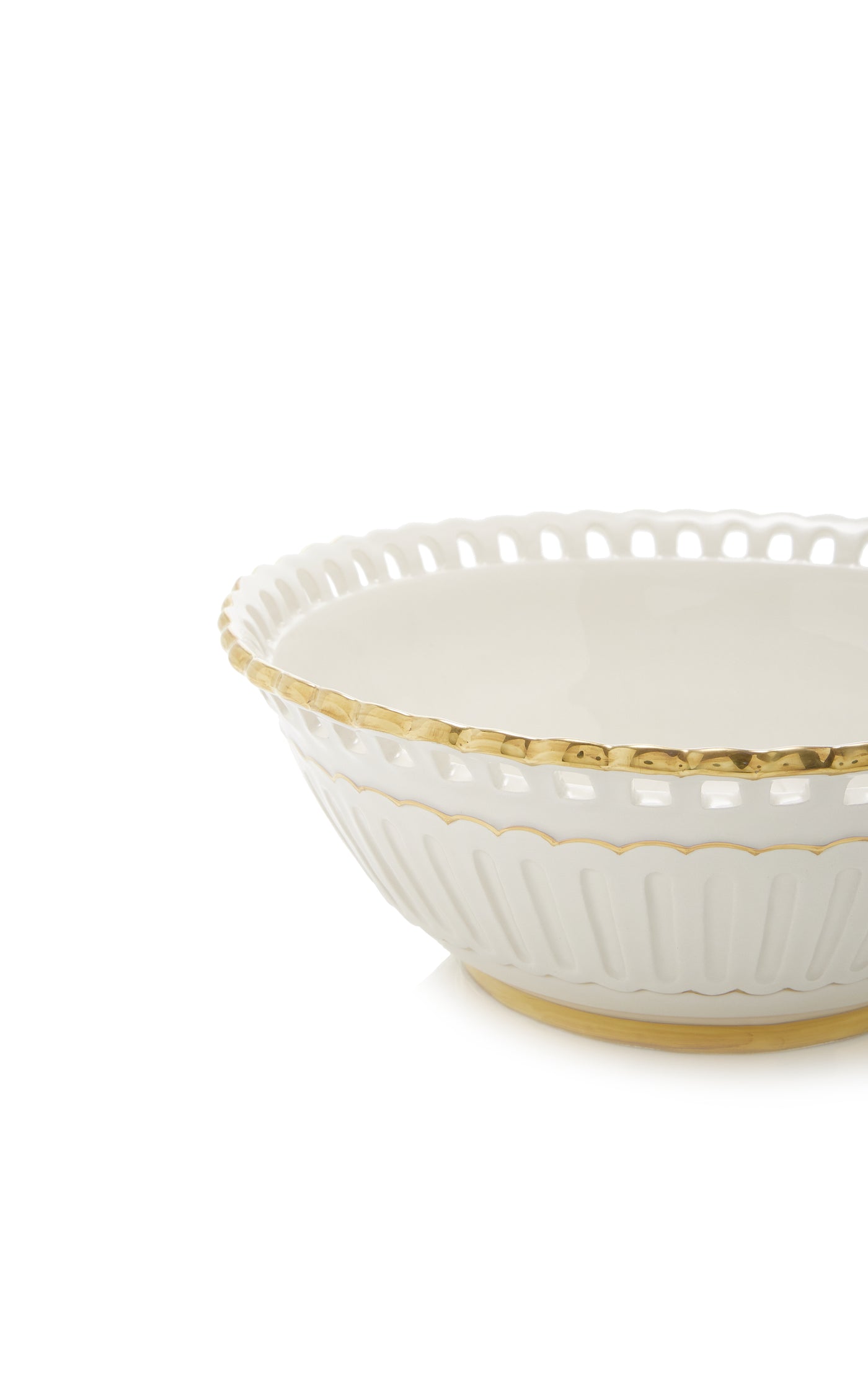 Balconata Creamware Large Salad Bowl