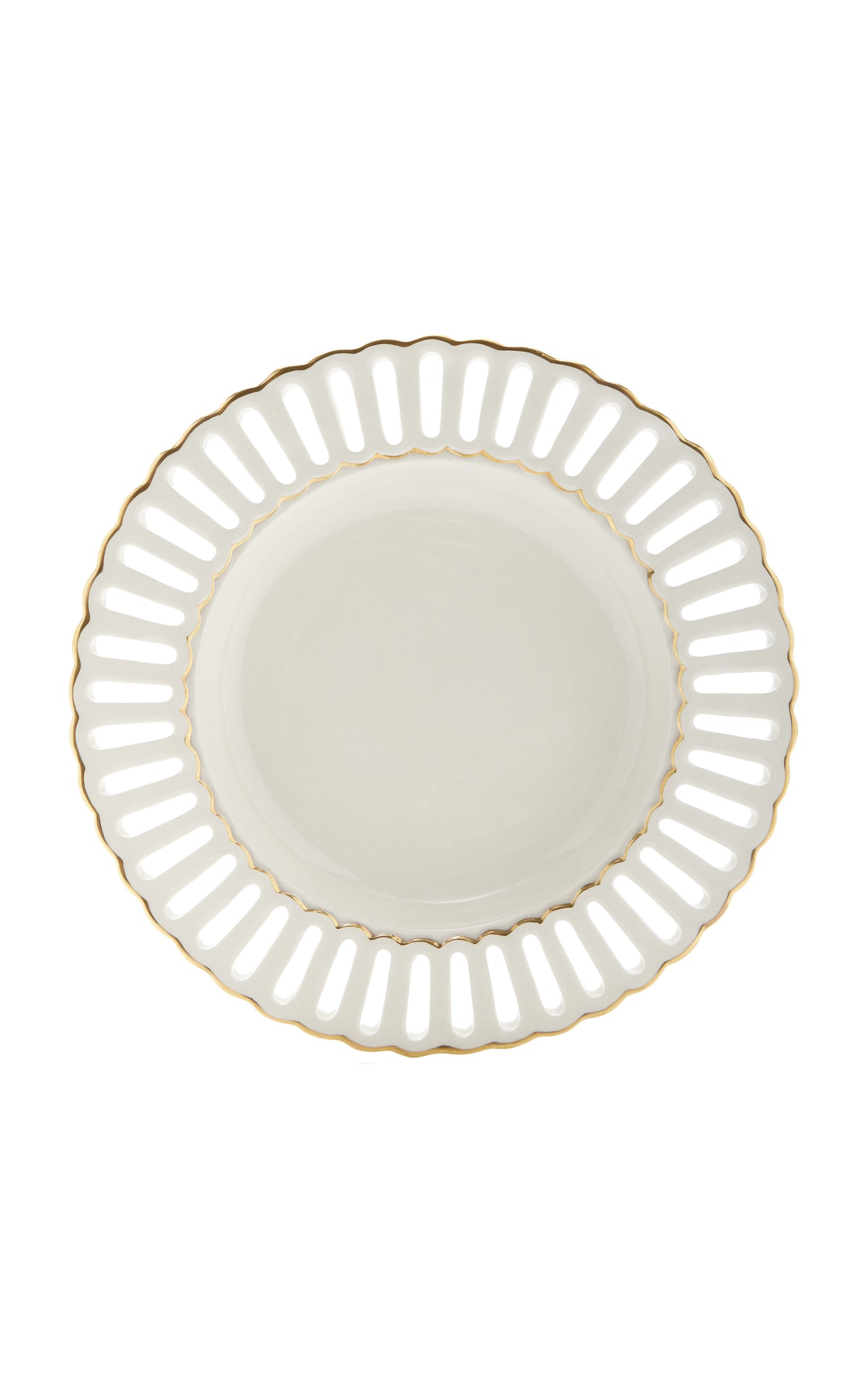 Balconata Creamware Soup Plate