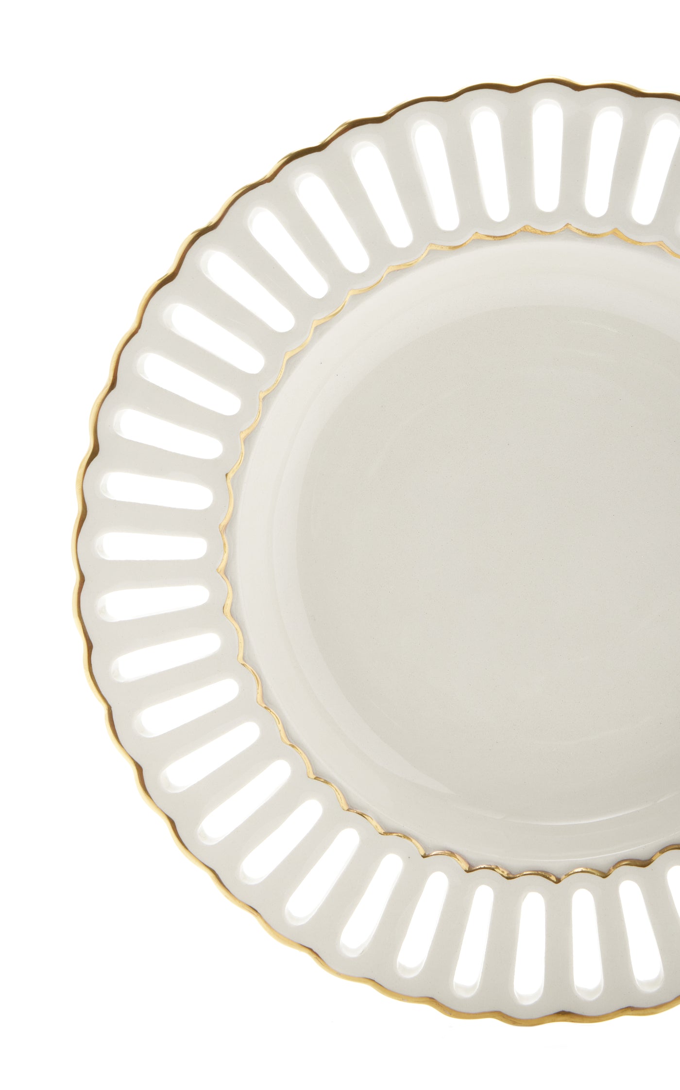 Balconata Creamware Soup Plate