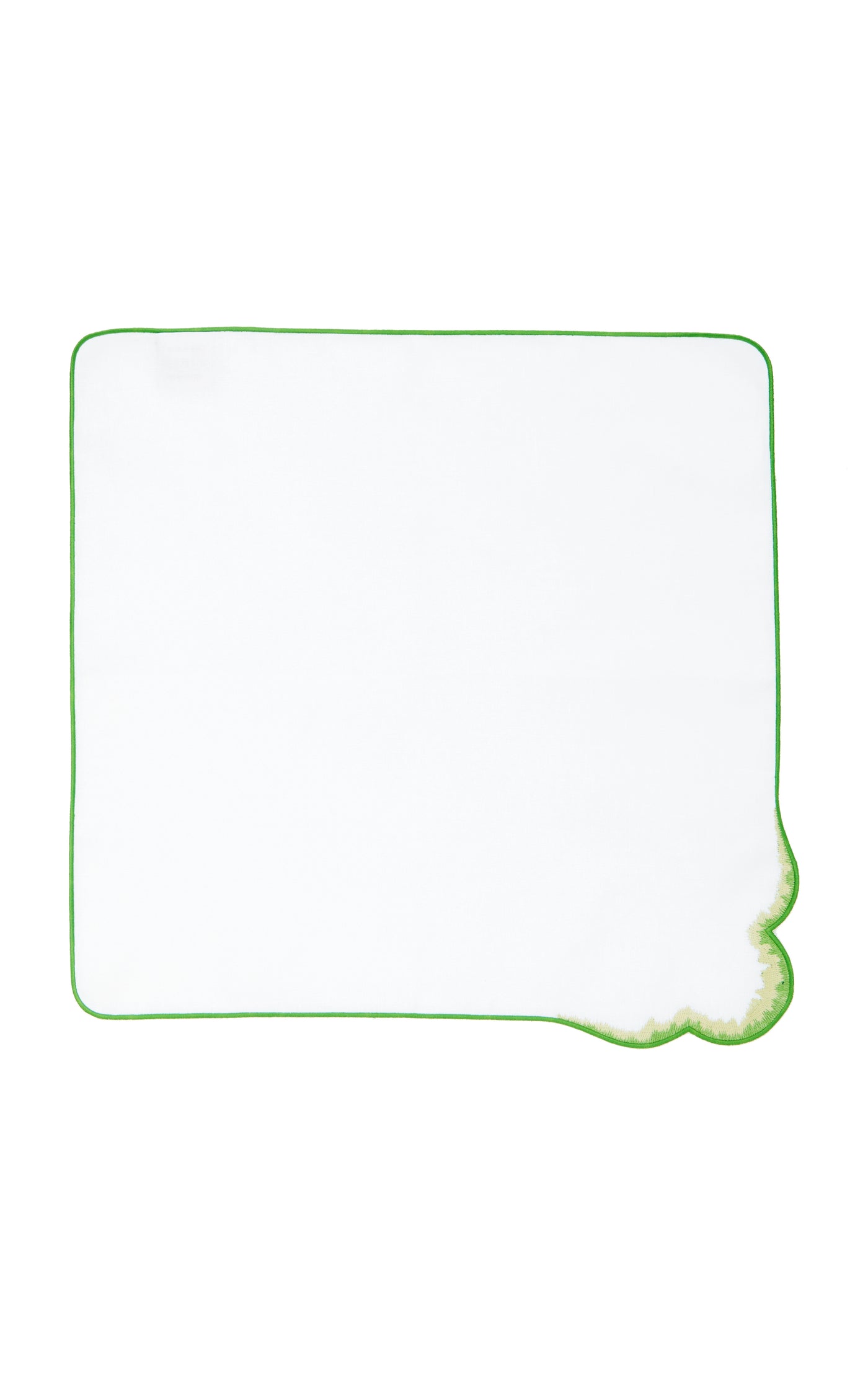 Set-Of-Four Cabbage Embroidered Linen Napkins