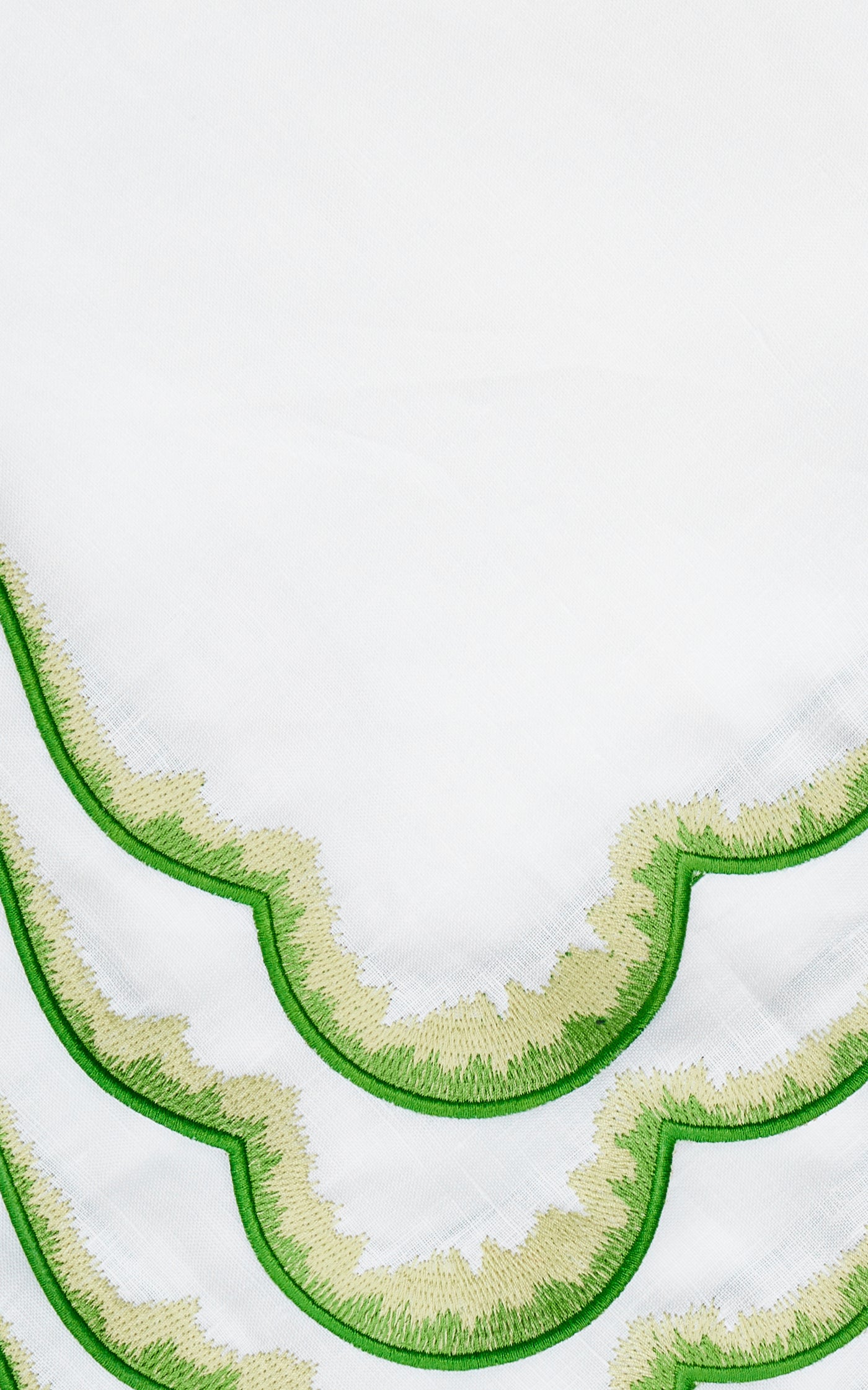 Set-Of-Four Cabbage Embroidered Linen Napkins