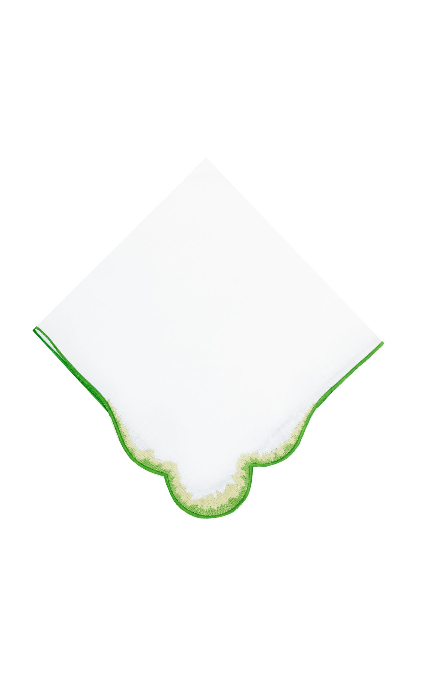 Set-Of-Four Cabbage Embroidered Linen Napkins