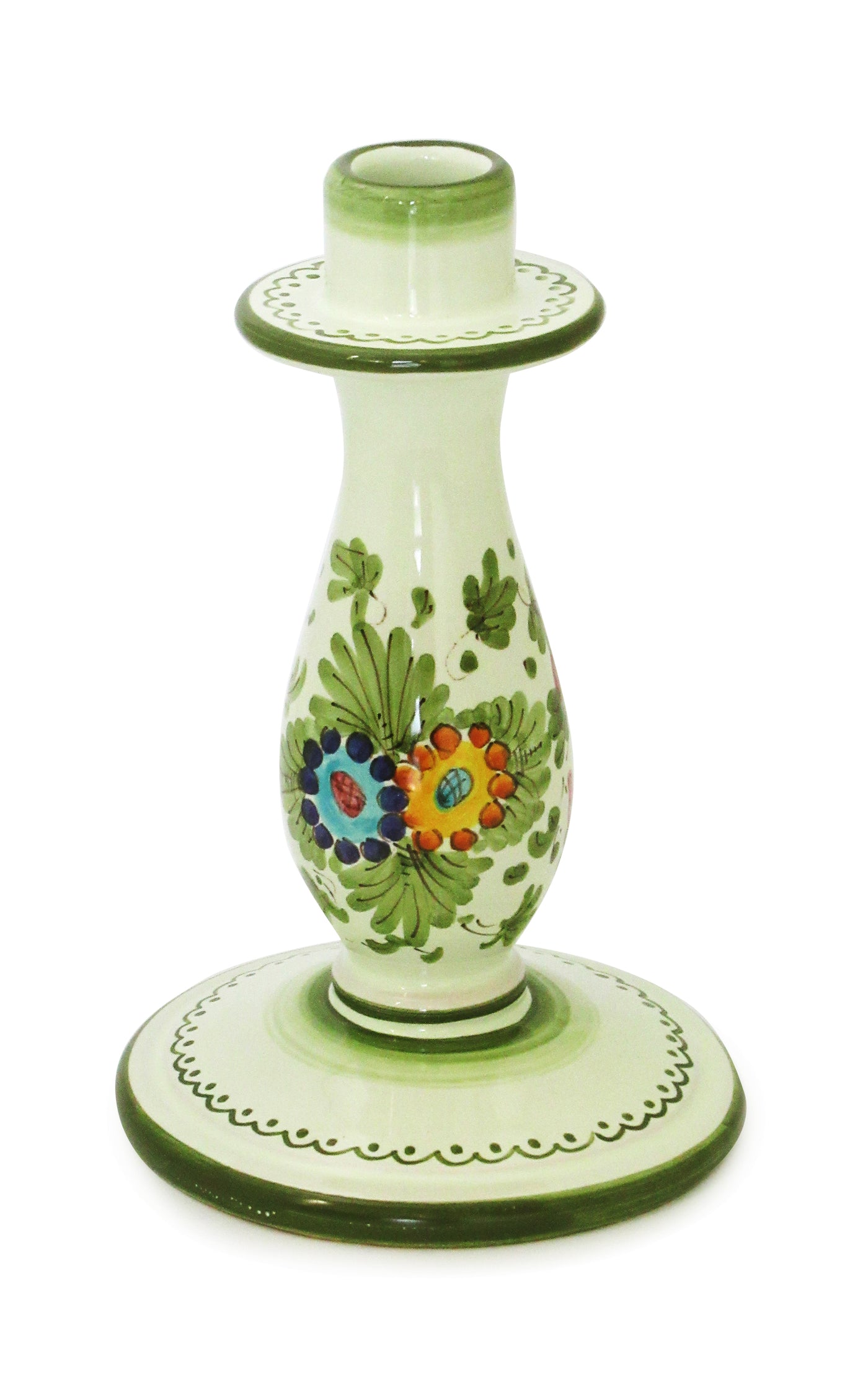 Fiorito by MODA DOMUS, Set-Of-Four Hand-painted Ceramic Candlesticks