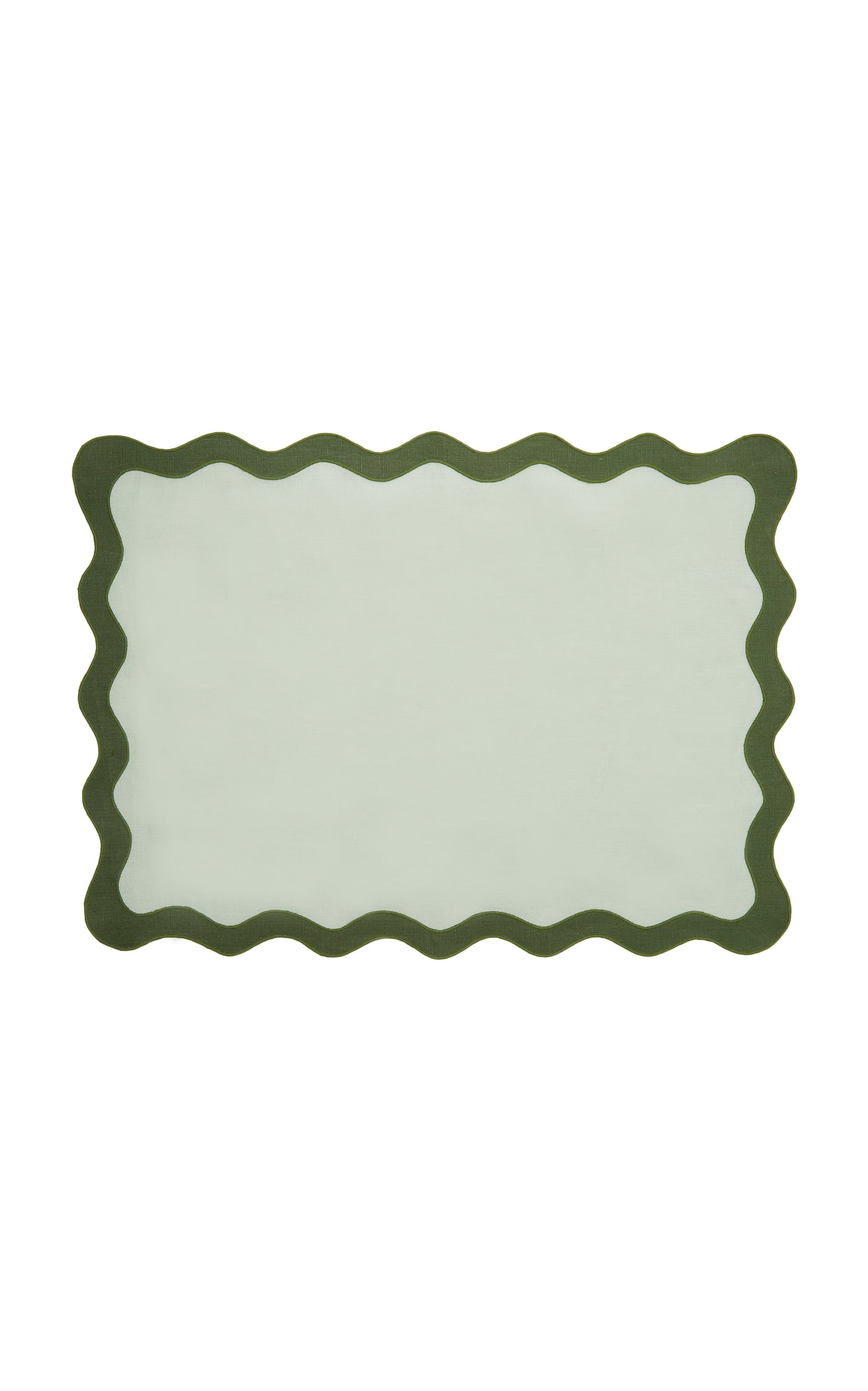 Scalloped Linen Placemat and Napkin Set