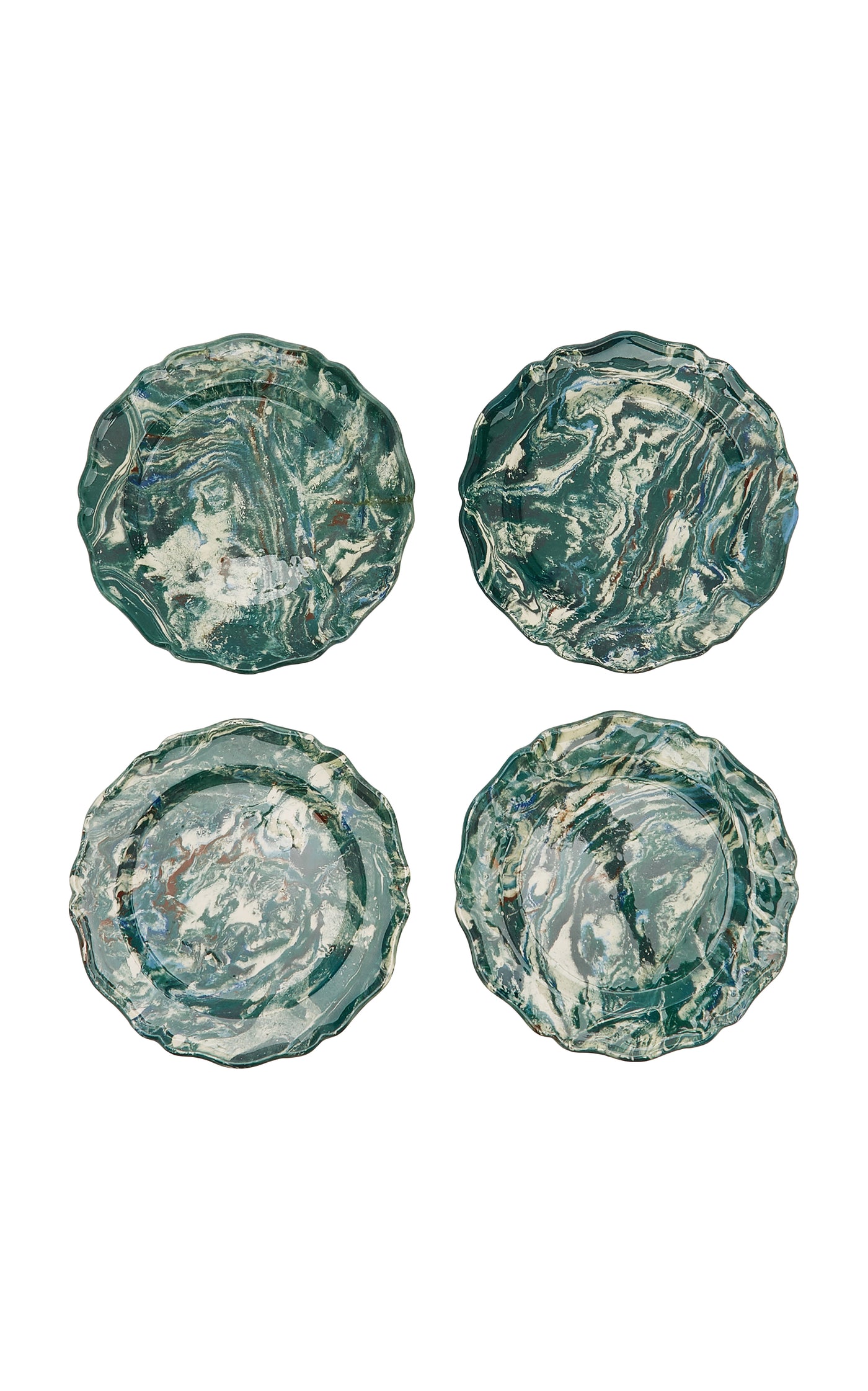 Set-of-Four Ceramic Dessert Plates