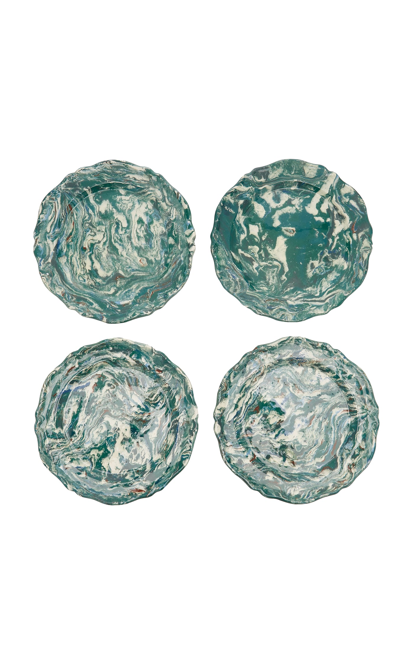 Set-of-Four Ceramic Dessert Plates