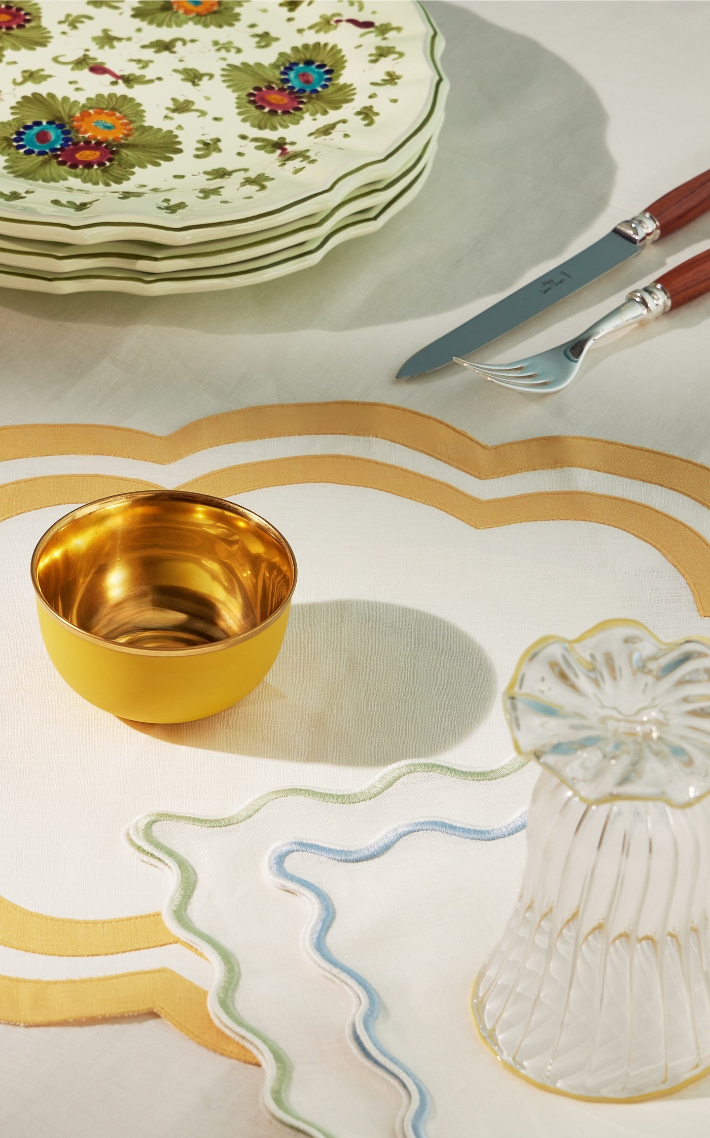 Fiorito by MODA DOMUS, Set-Of-Four Hand-painted Ceramic Dinner Plates