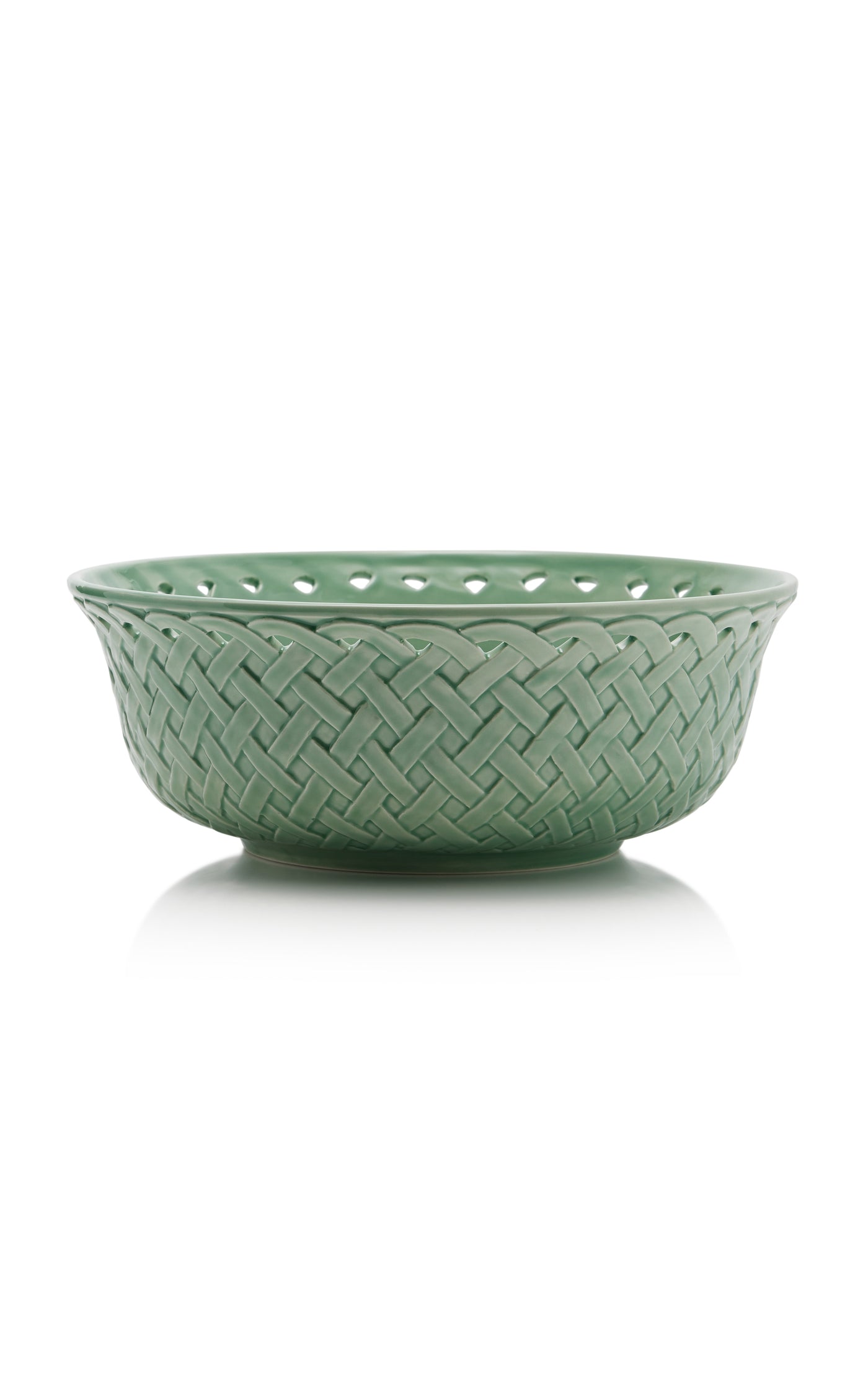 Large Openwork Creamware Salad Bowl
