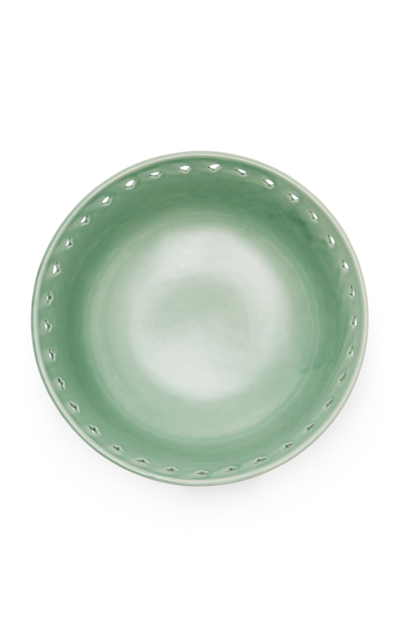 Large Openwork Creamware Salad Bowl