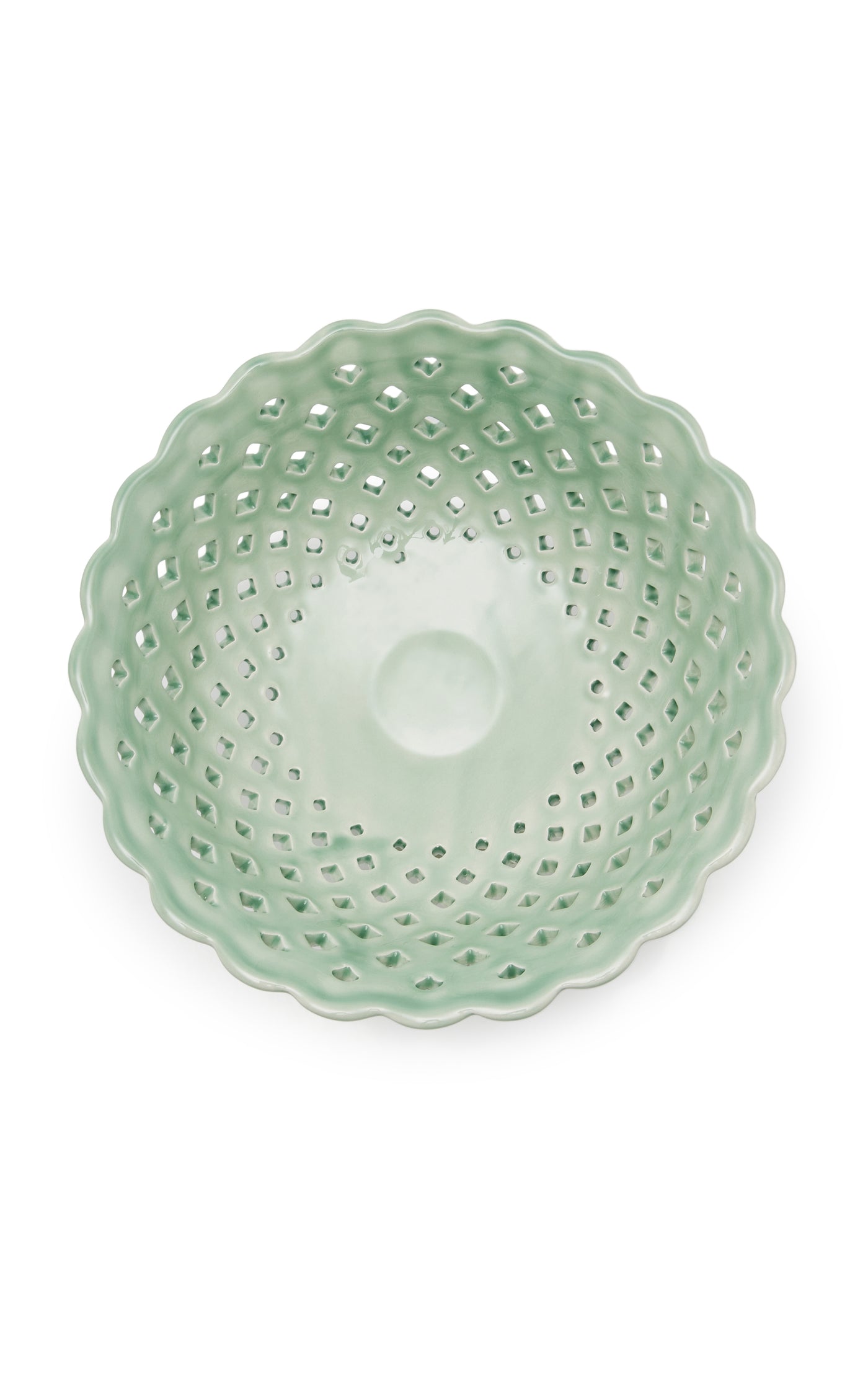 Openwork Creamware Compote Bowl
