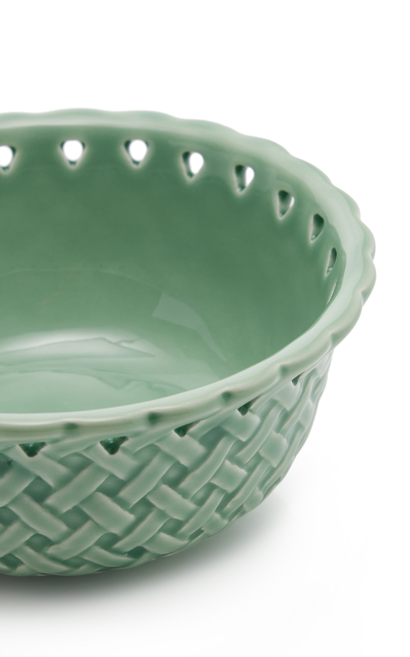 Openwork Creamware Consommé Bowl