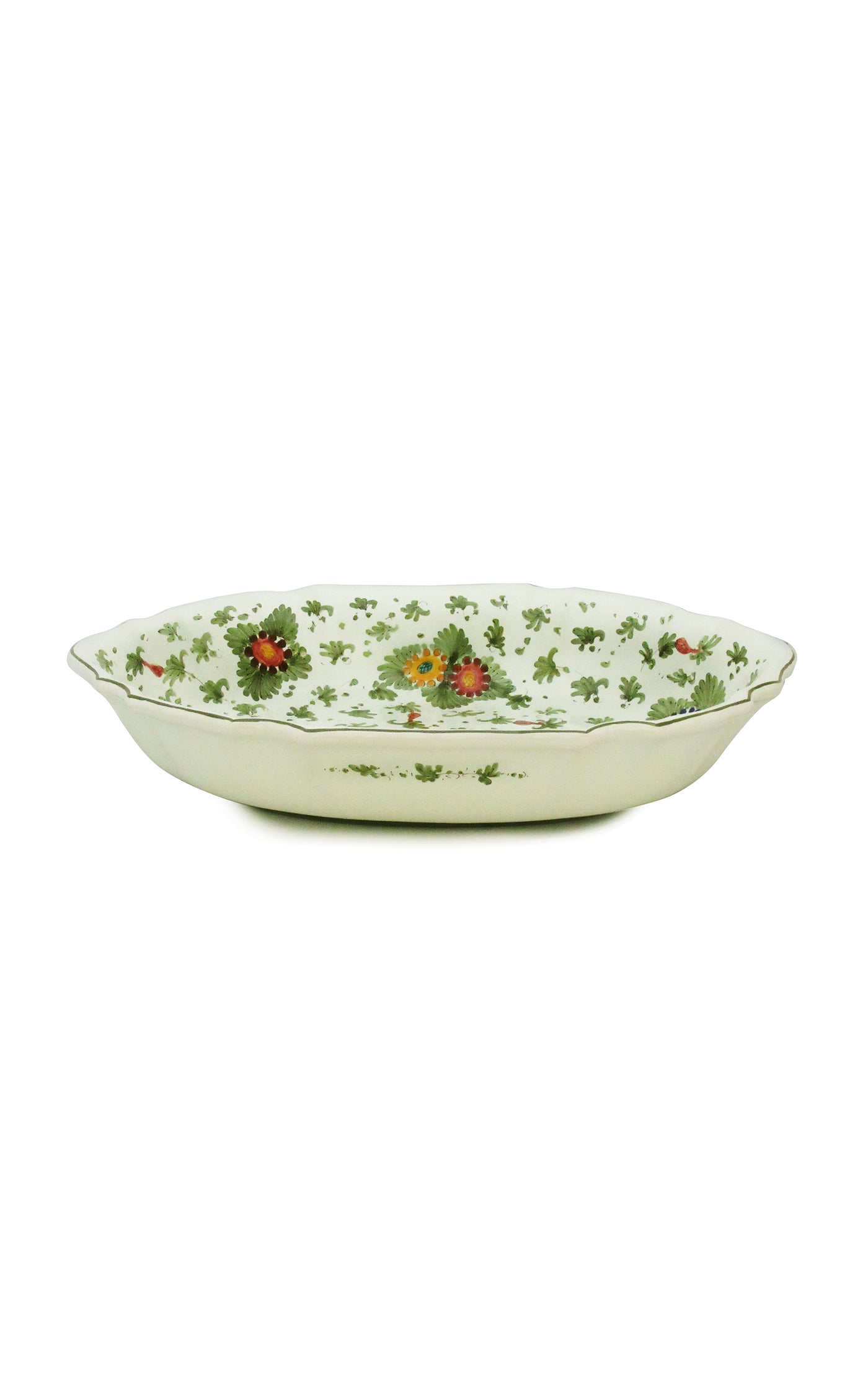 Fiorito by MODA DOMUS, Hand-painted Ceramic Oval Bowl