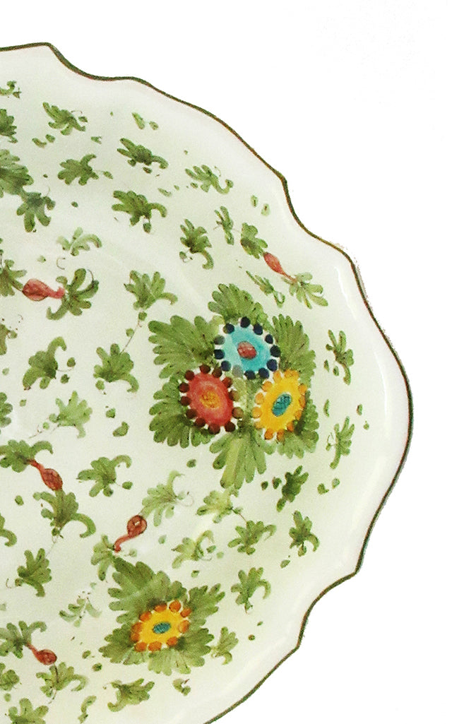 Fiorito by MODA DOMUS, Hand-painted Ceramic Oval Bowl