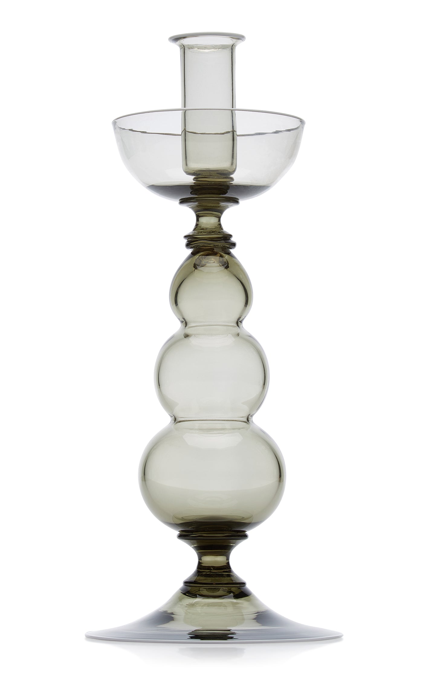 Tall Glass Candle Holder